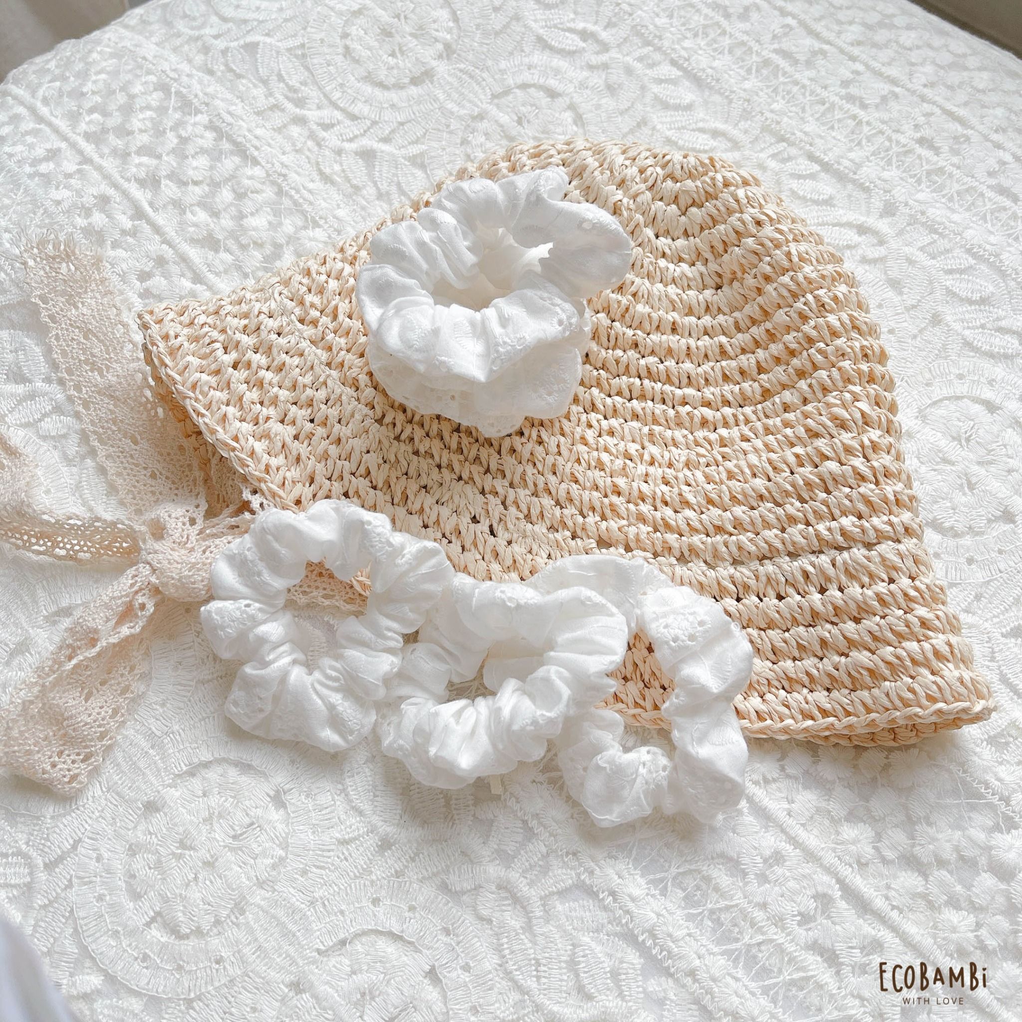 Scrunchies cotton in hoạ tiết - bản nhỏ