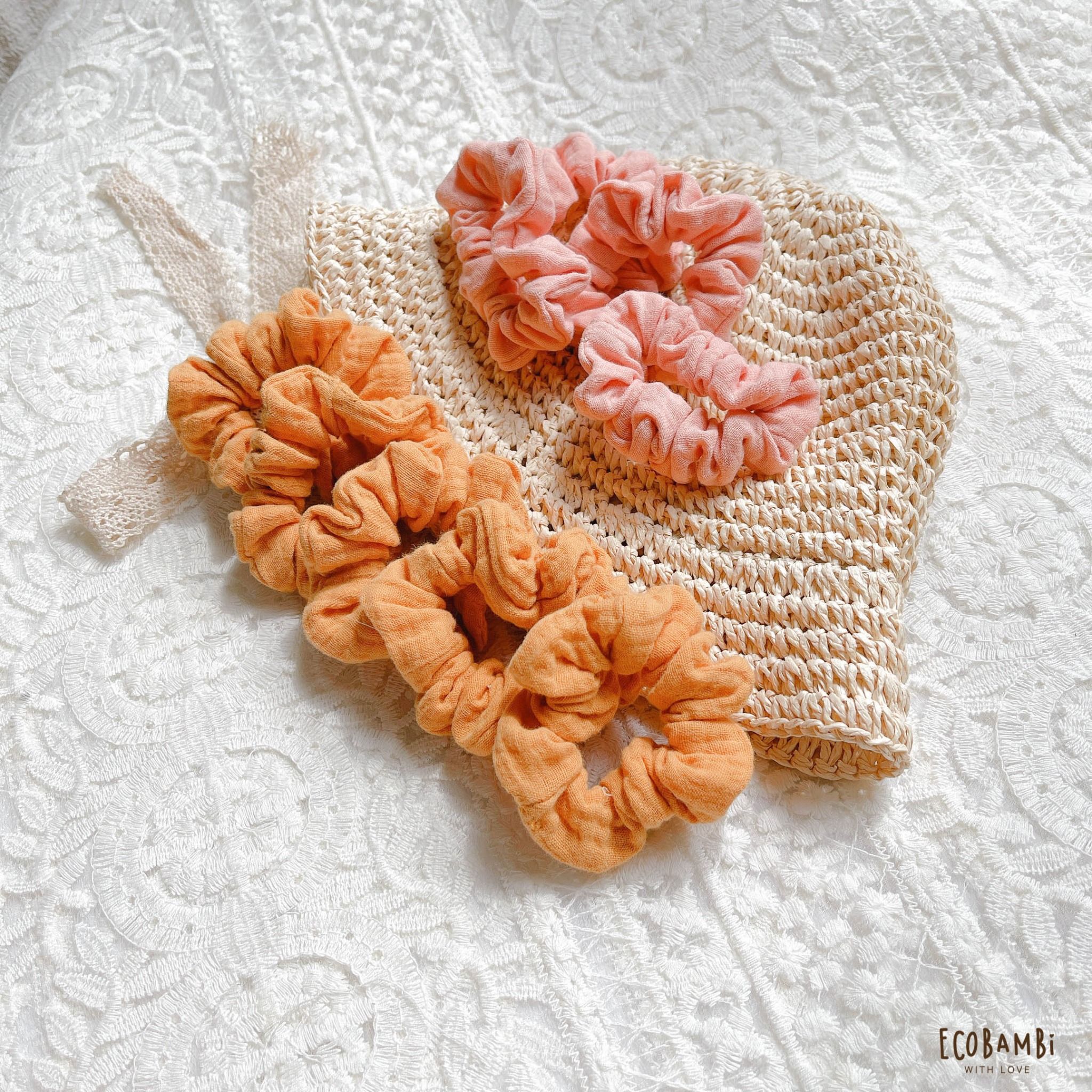 Scrunchies cotton in hoạ tiết - bản nhỏ