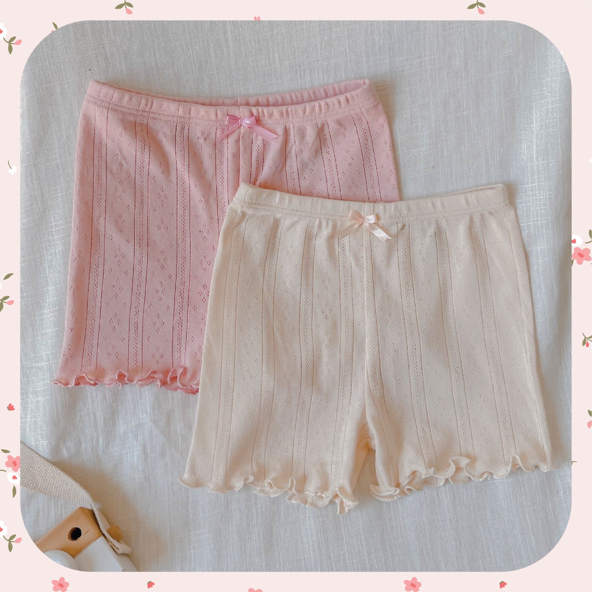Quần Boxer mặc váy thun cotton thông hơi bé gái ECOBAMBI - 8935334000544