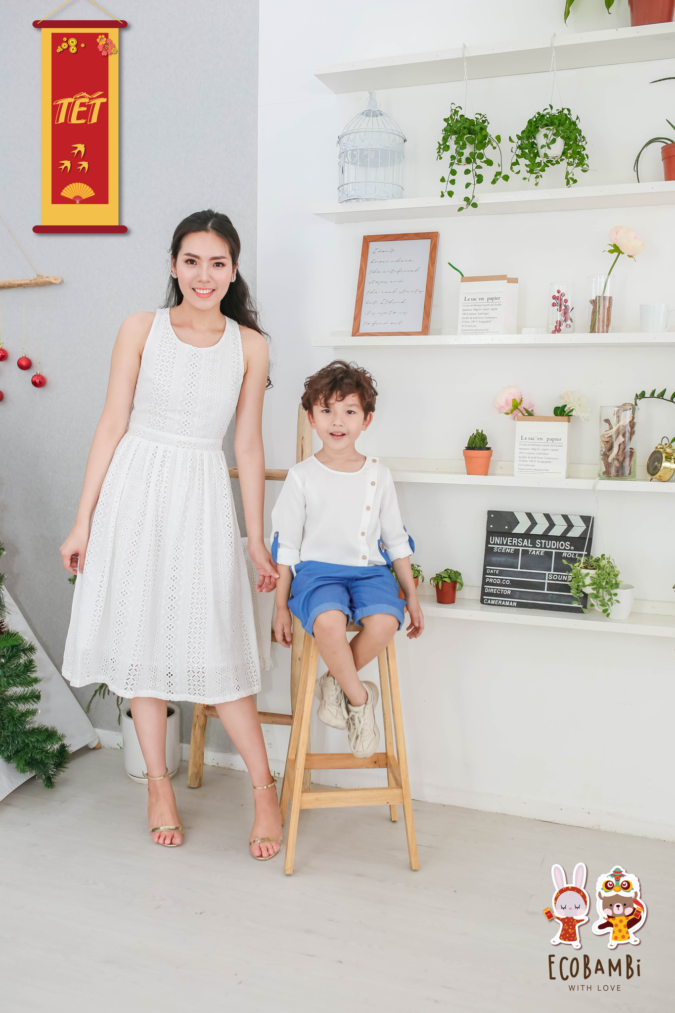 Đầm chéo lưng nữ cotton thêu