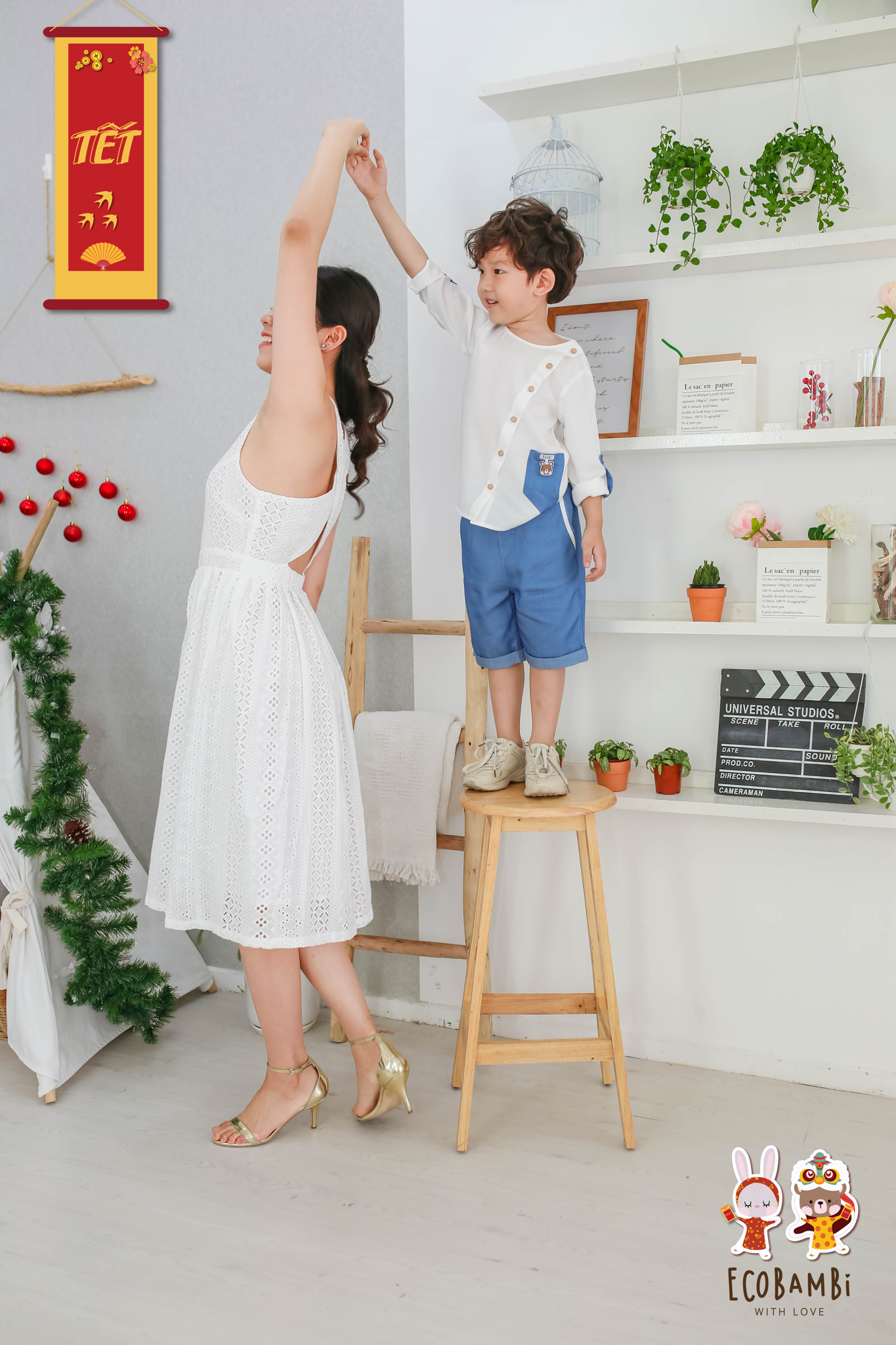 Đầm chéo lưng nữ cotton thêu