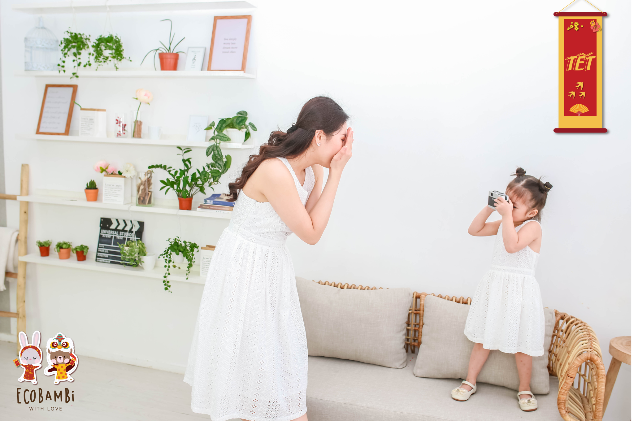 Đầm chéo lưng nữ cotton thêu