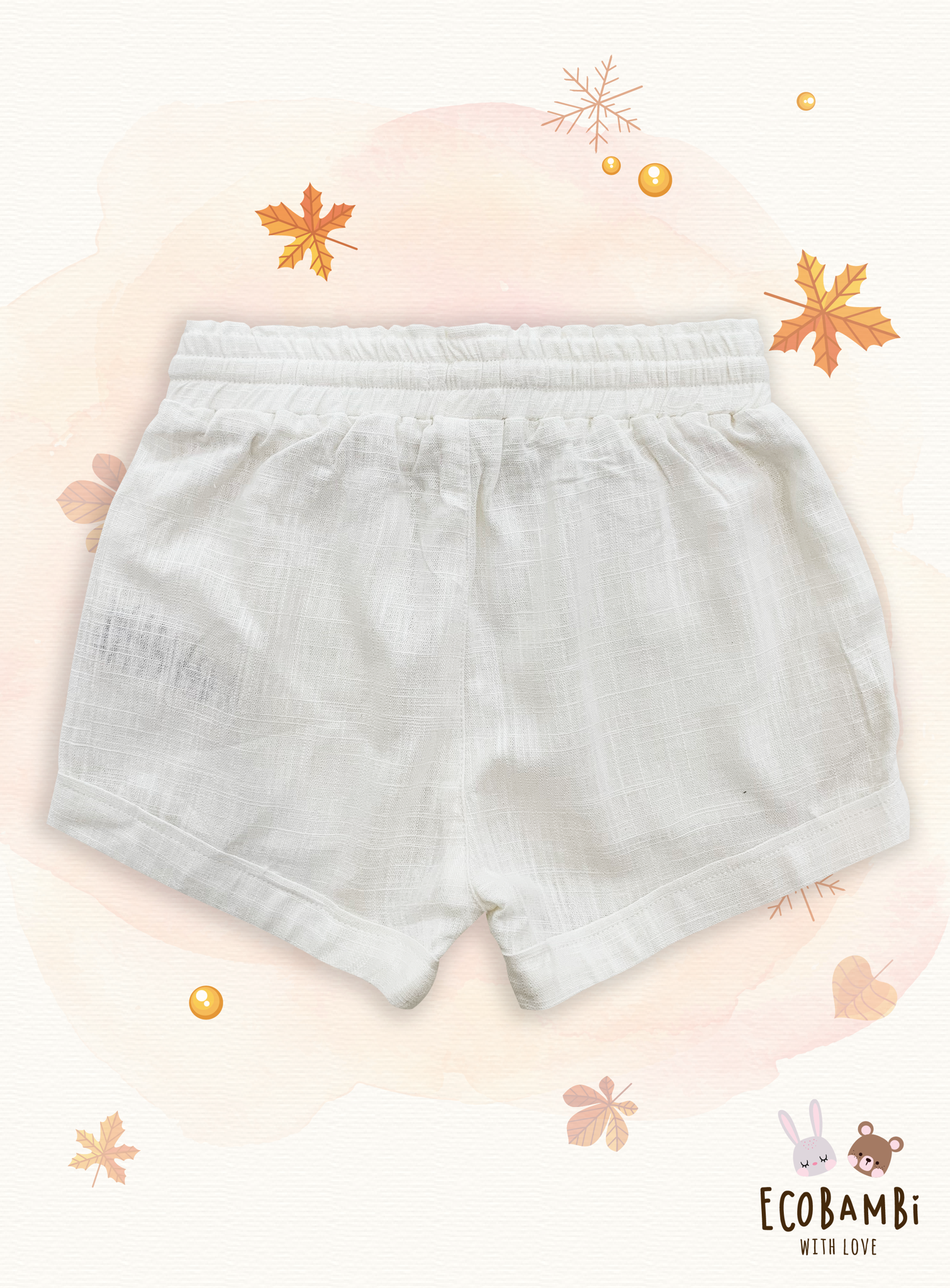 Quần shorts linen bé gái