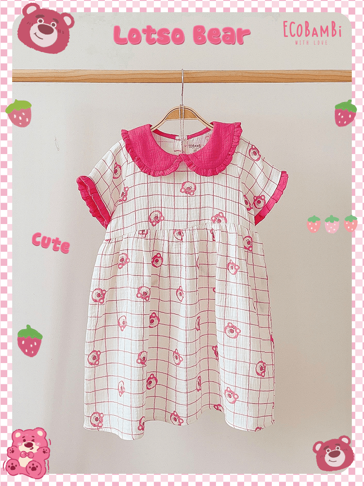Đầm muslin cổ lá sen - BB-23DAMBG030 - 8935334001190