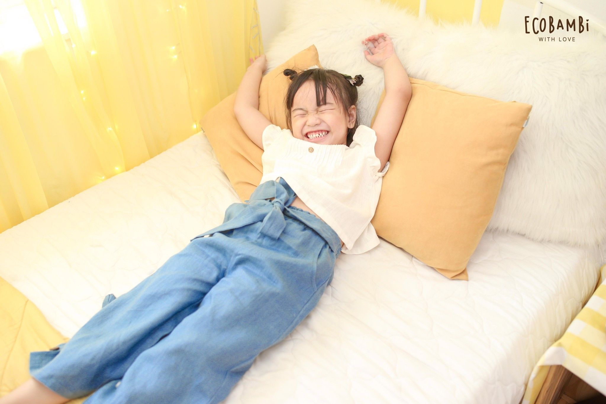 Quần culottes linen bé gái