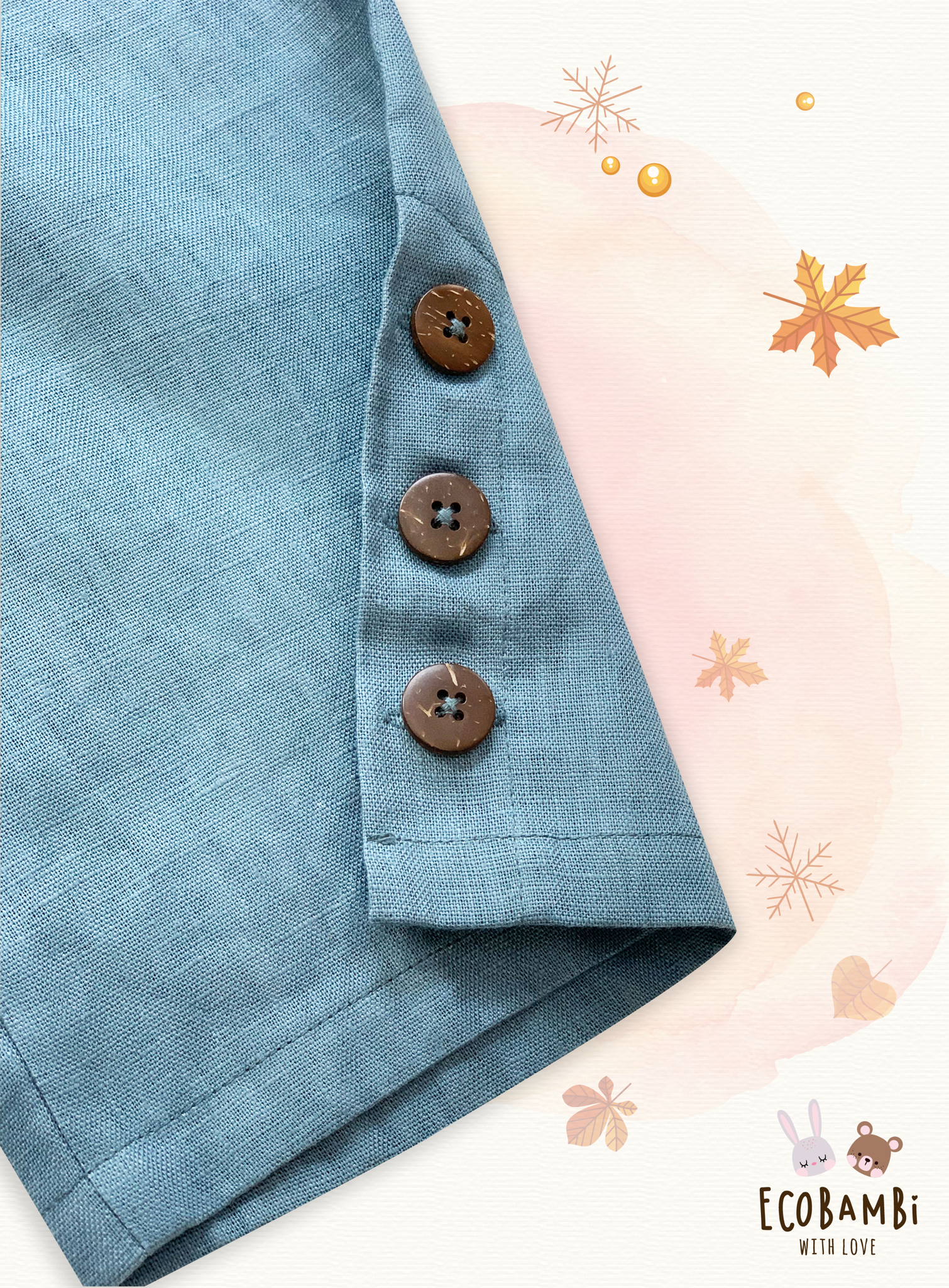 Quần culottes linen bé gái
