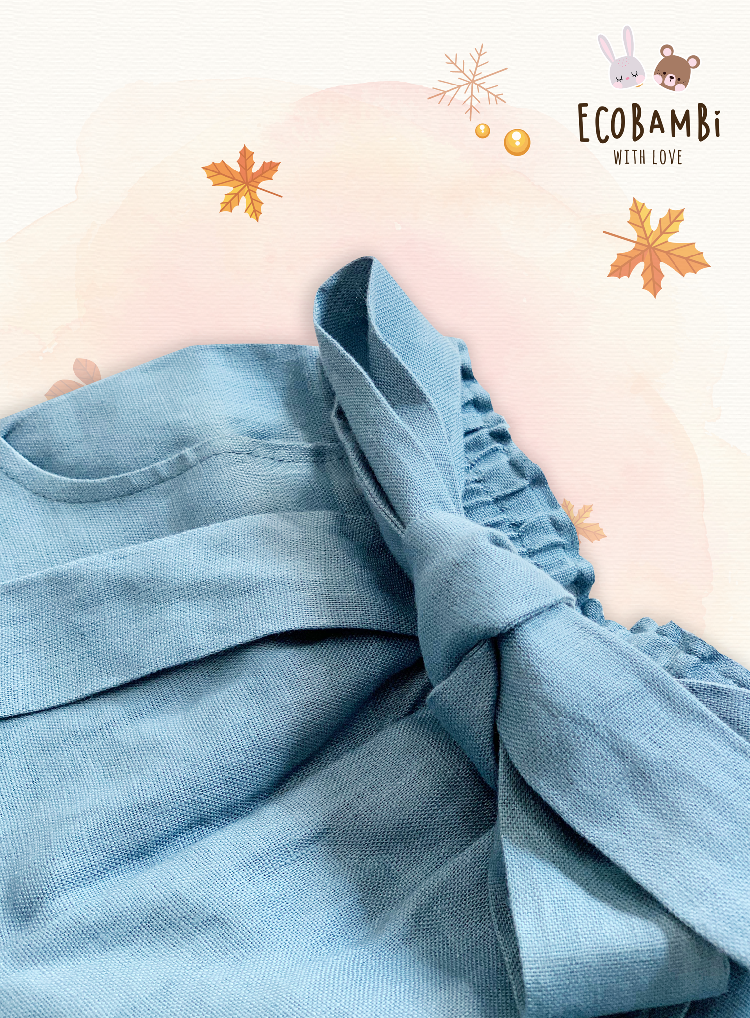Quần culottes linen bé gái