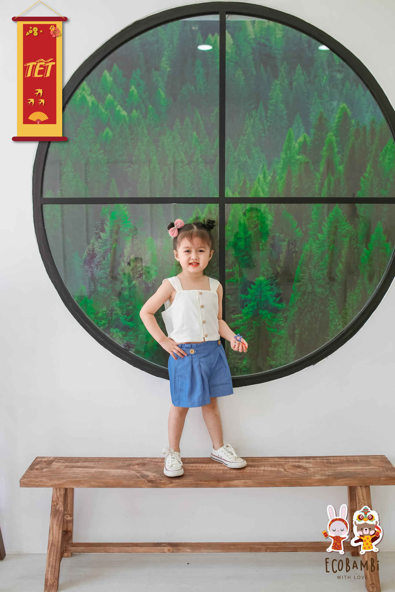 Áo 2 dây bé gái tencel trắng