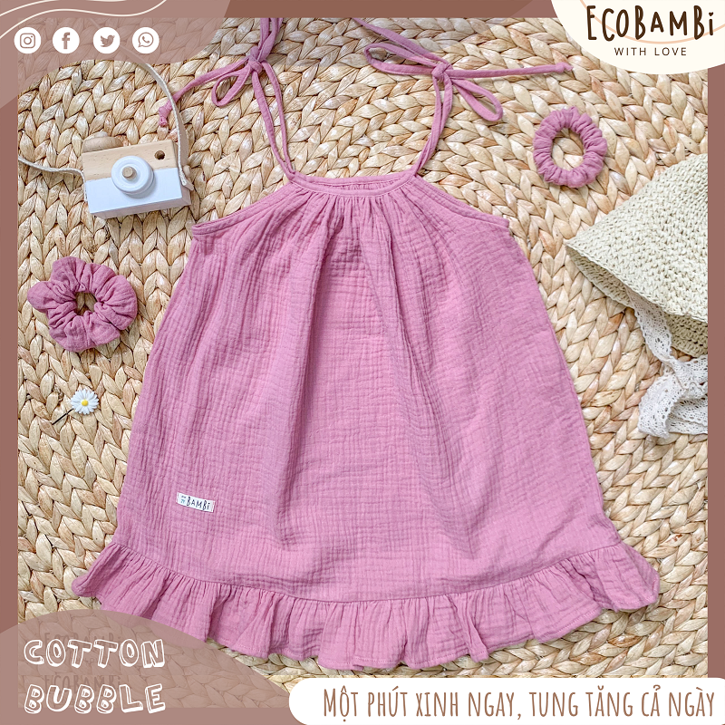Đầm bé gái Alice cotton bubble