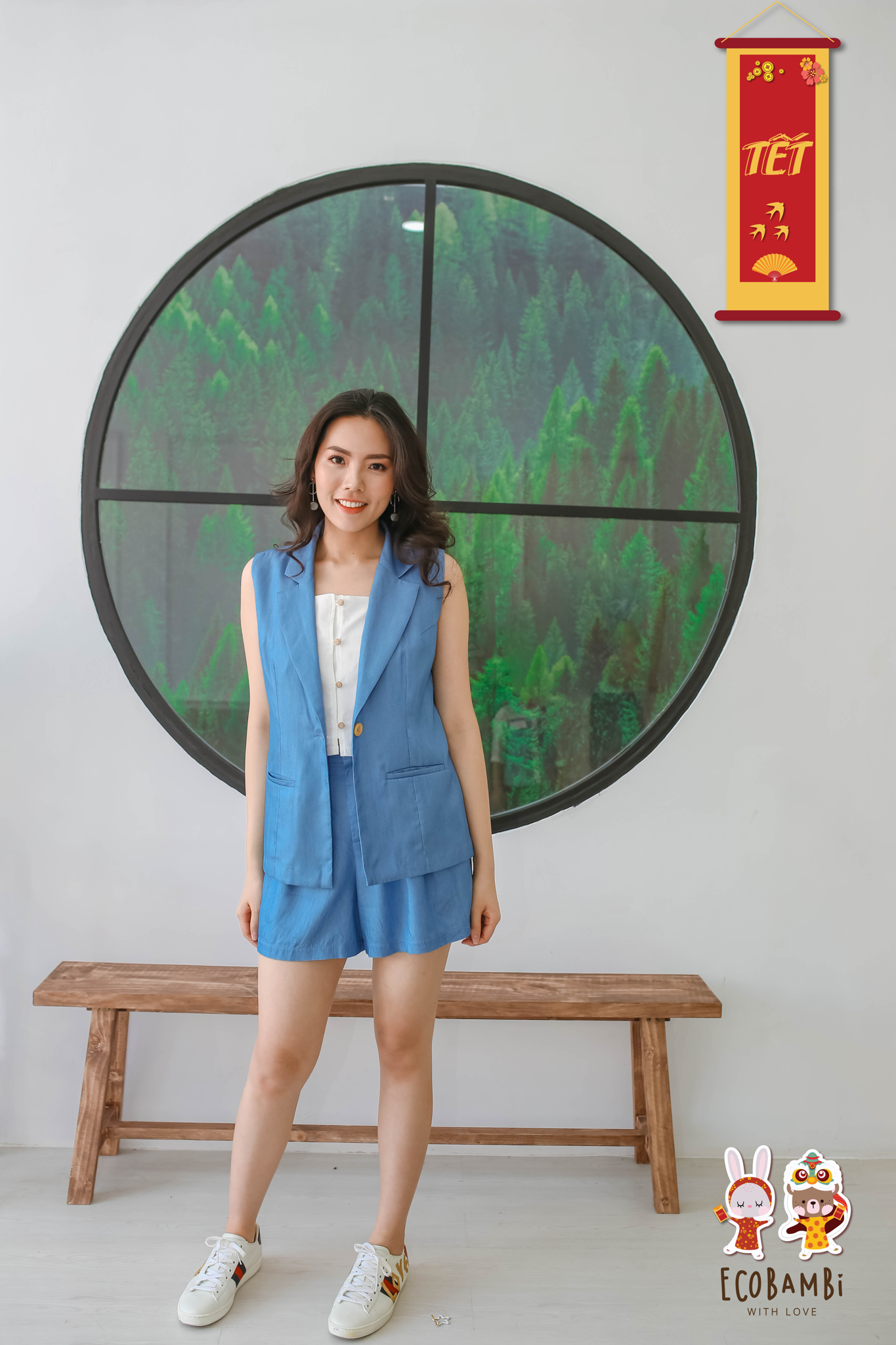 Blazer nữ tencel denim