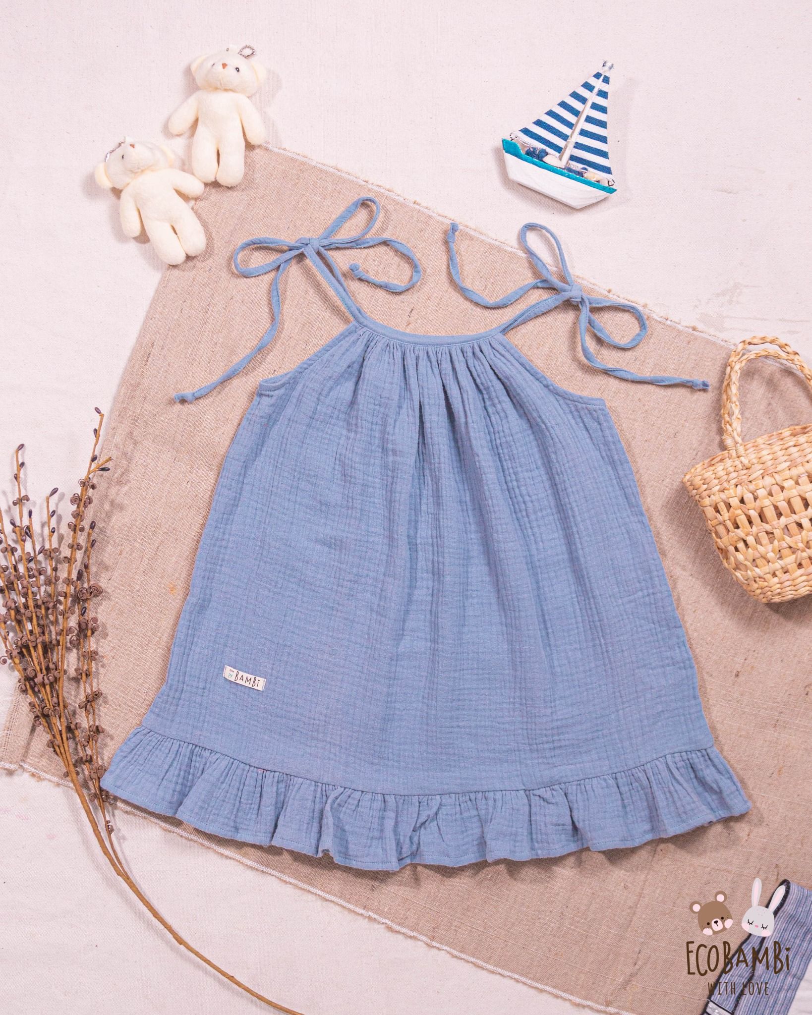 Đầm bé gái Alice cotton bubble