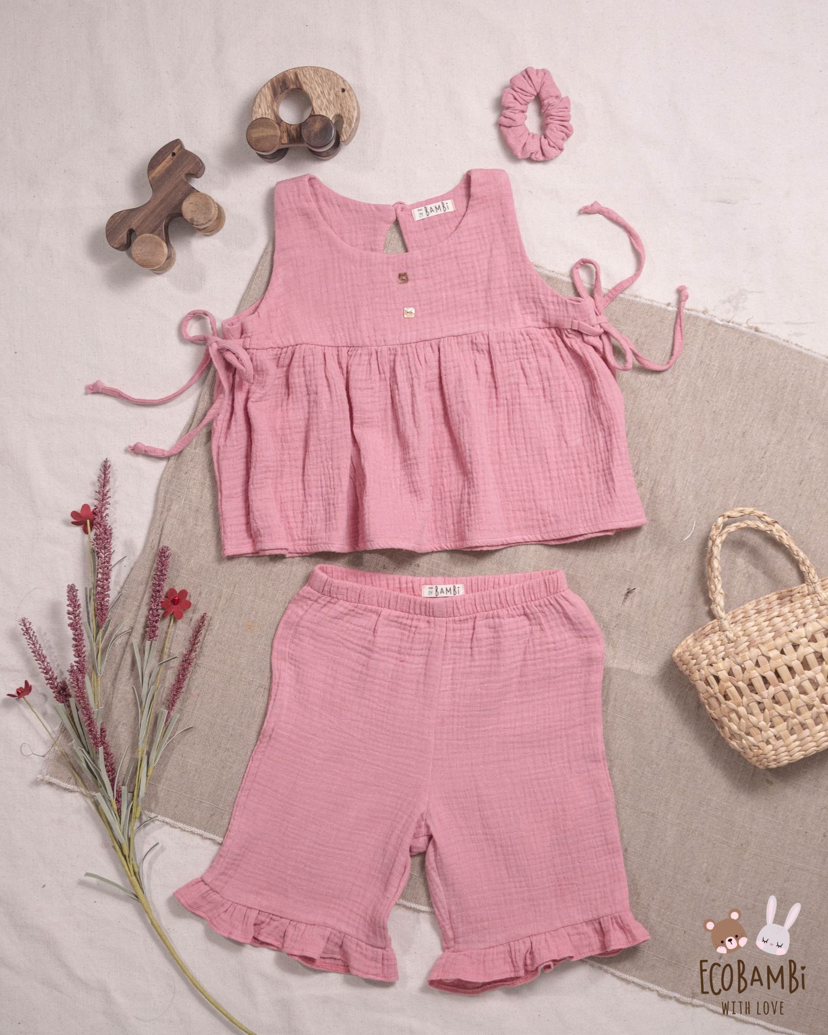 Set bé gái Little Tree cotton bubble