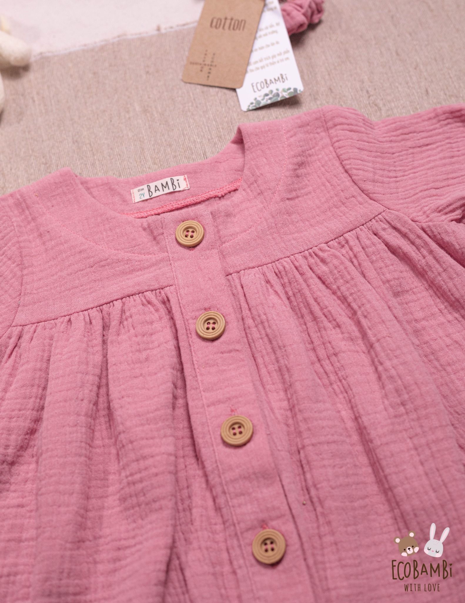 Áo khoác dáng baby doll cotton bubble