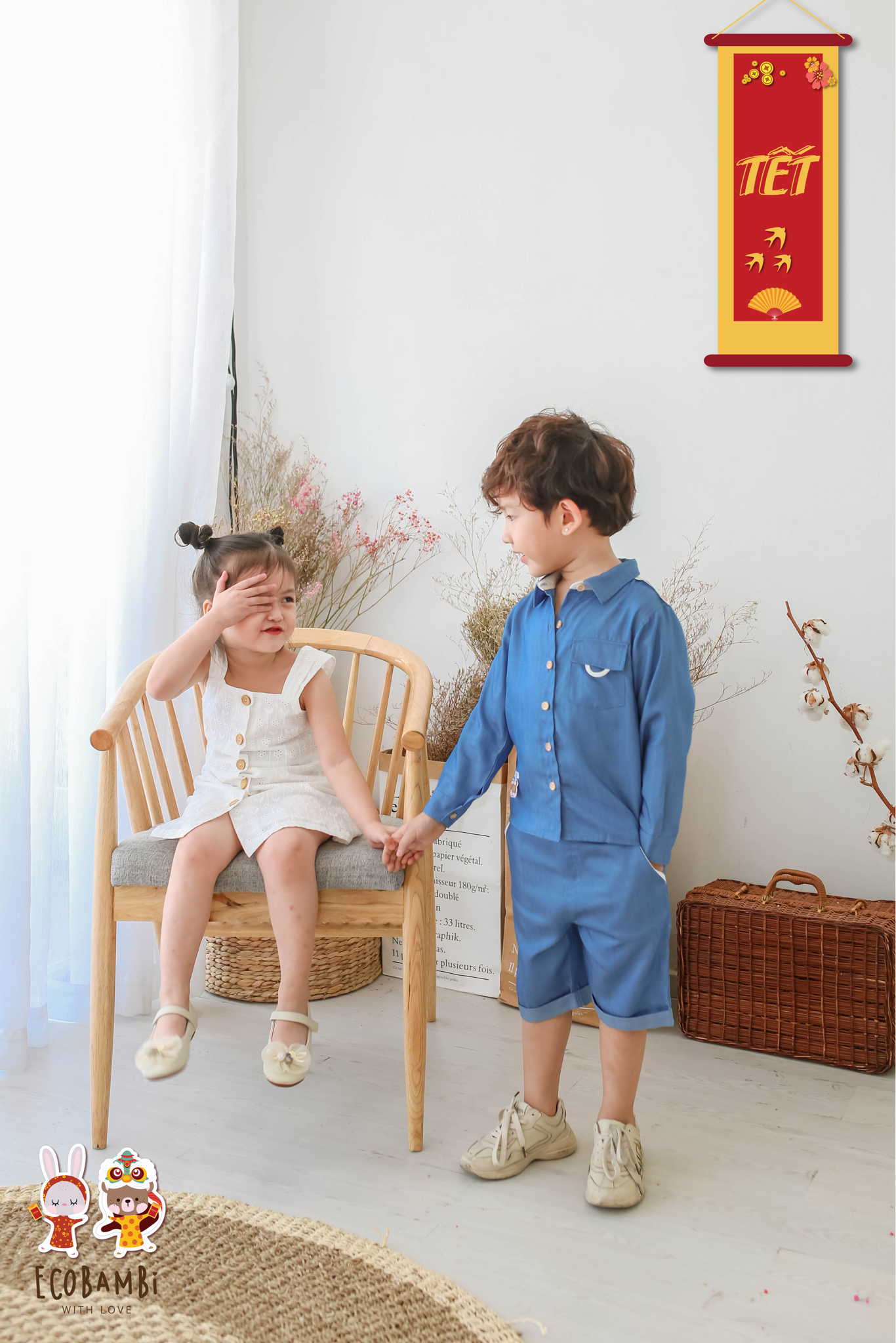 Áo sơ mi tay dài tencel denim