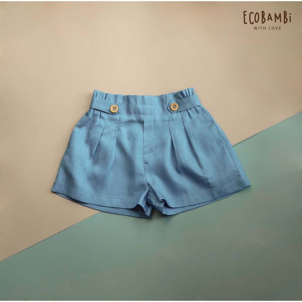 Quần shorts bé gái tencel denim
