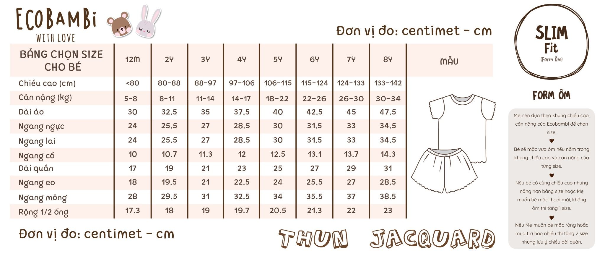 Bộ thun cotton Hàn bé gái TAY NGẮN kiểu dệt jacquard hoa nhí ECOBAMBI - 8935334000001