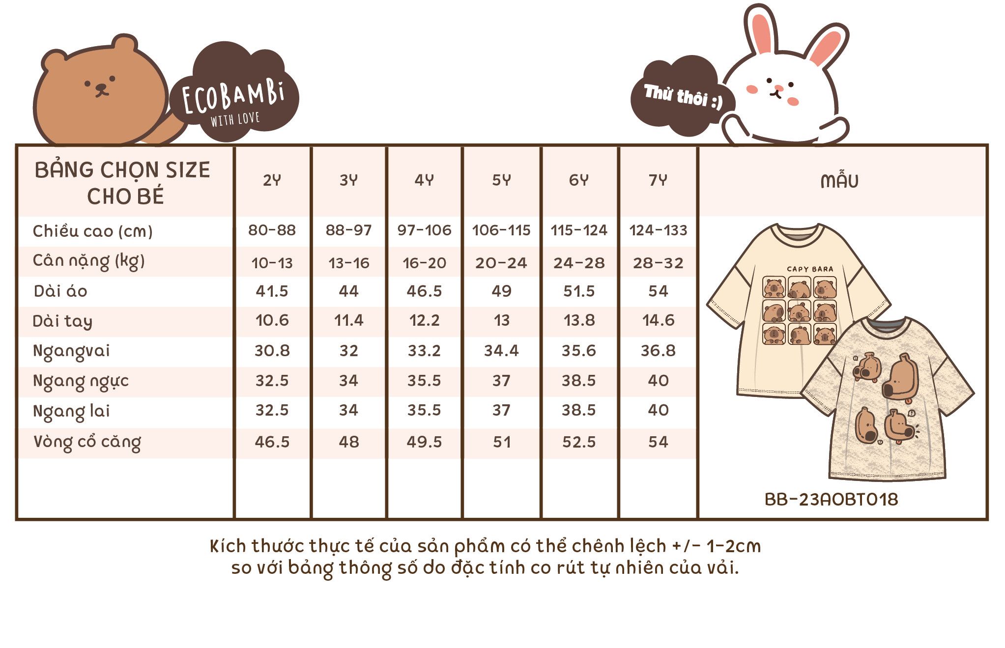 Áo thun cotton tay ngắn cho bé trai - 1077 - BB-23AOBT018
