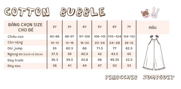 Jumpsuit Pinocchio cotton bubble