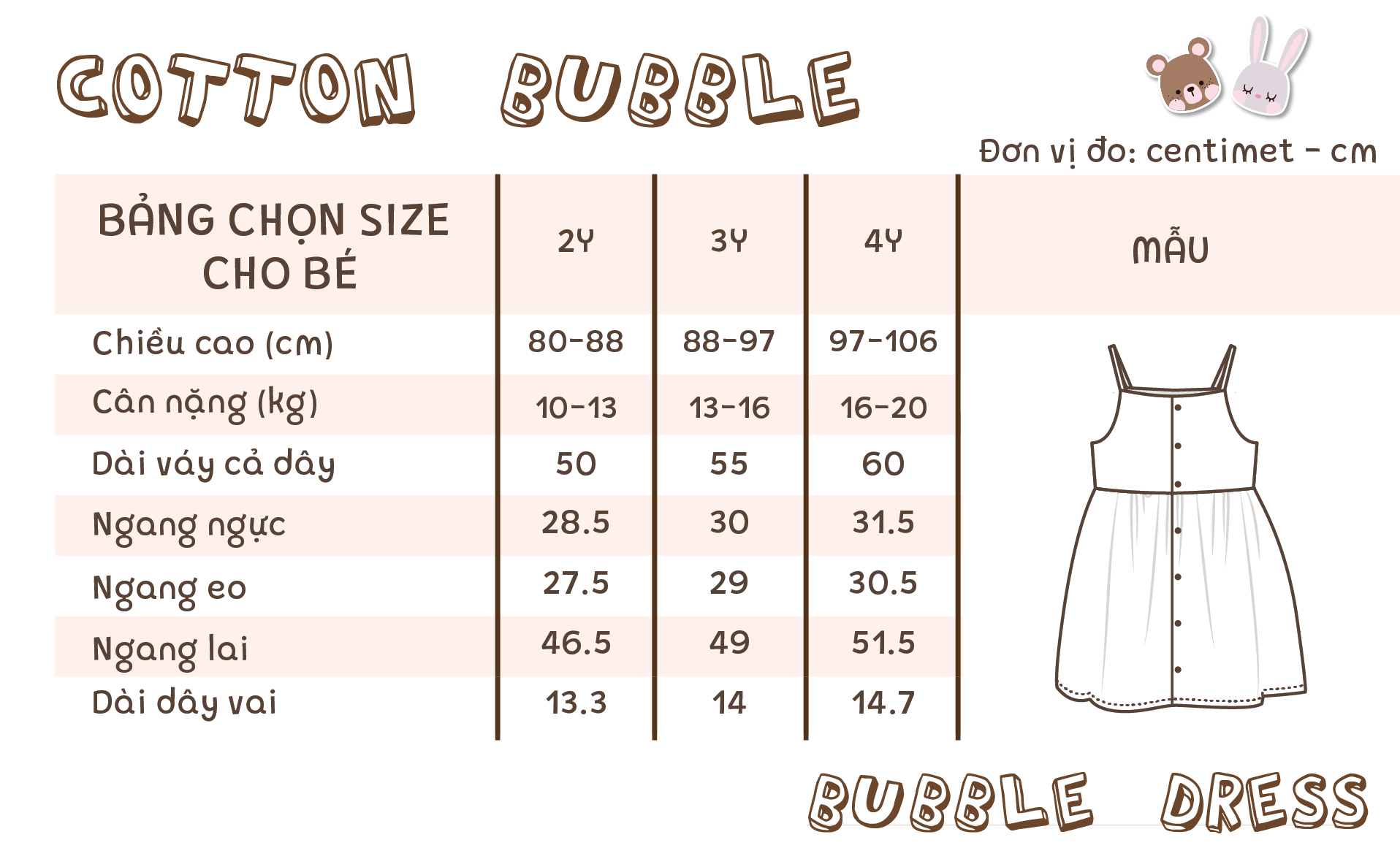 Đầm xoè 2 dây cotton muslin in hoạ tiết đáng yêu cho bé gái ECOBAMBI - 8935334000827
