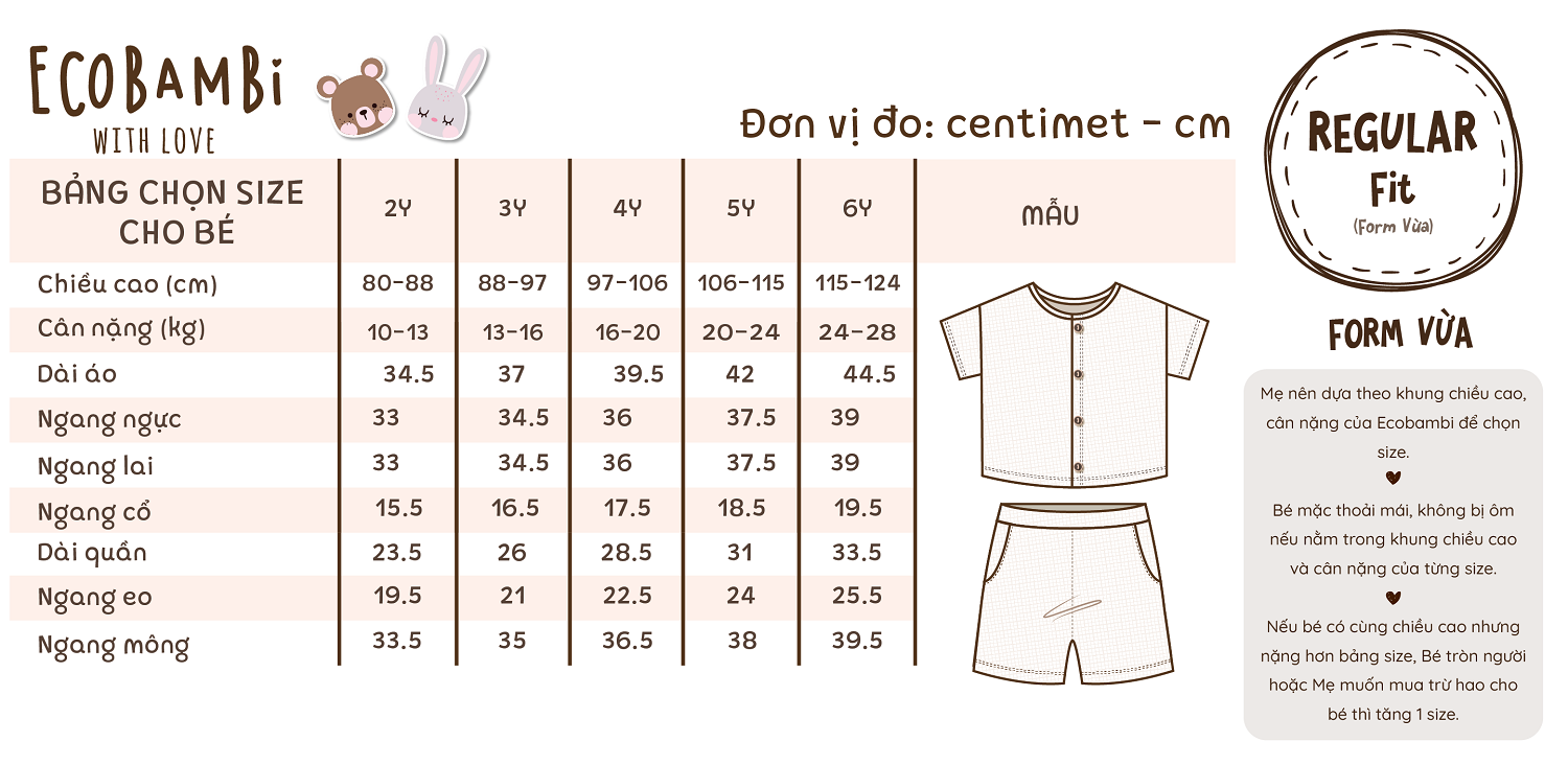 Quần short sọc caro cotton Muslin Unisex phong cách Hàn Quốc có thể phối nhiều kiểu áo cho bé ECOBAMBI