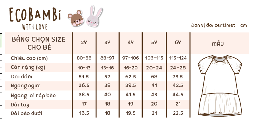 Đầm cotton muslin hoa cỏ mùa xuân dáng tay phồng - BB-23DAMBG002 - 8935334000148