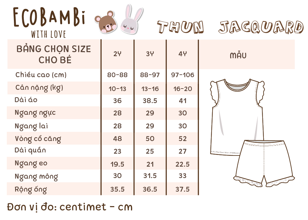 Bộ bé gái TAY CÁNH TIÊN thun thông hơi cotton Hàn Quốc, kiểu dệt jacquard in hoạ tiết dễ thương - 8935334000391