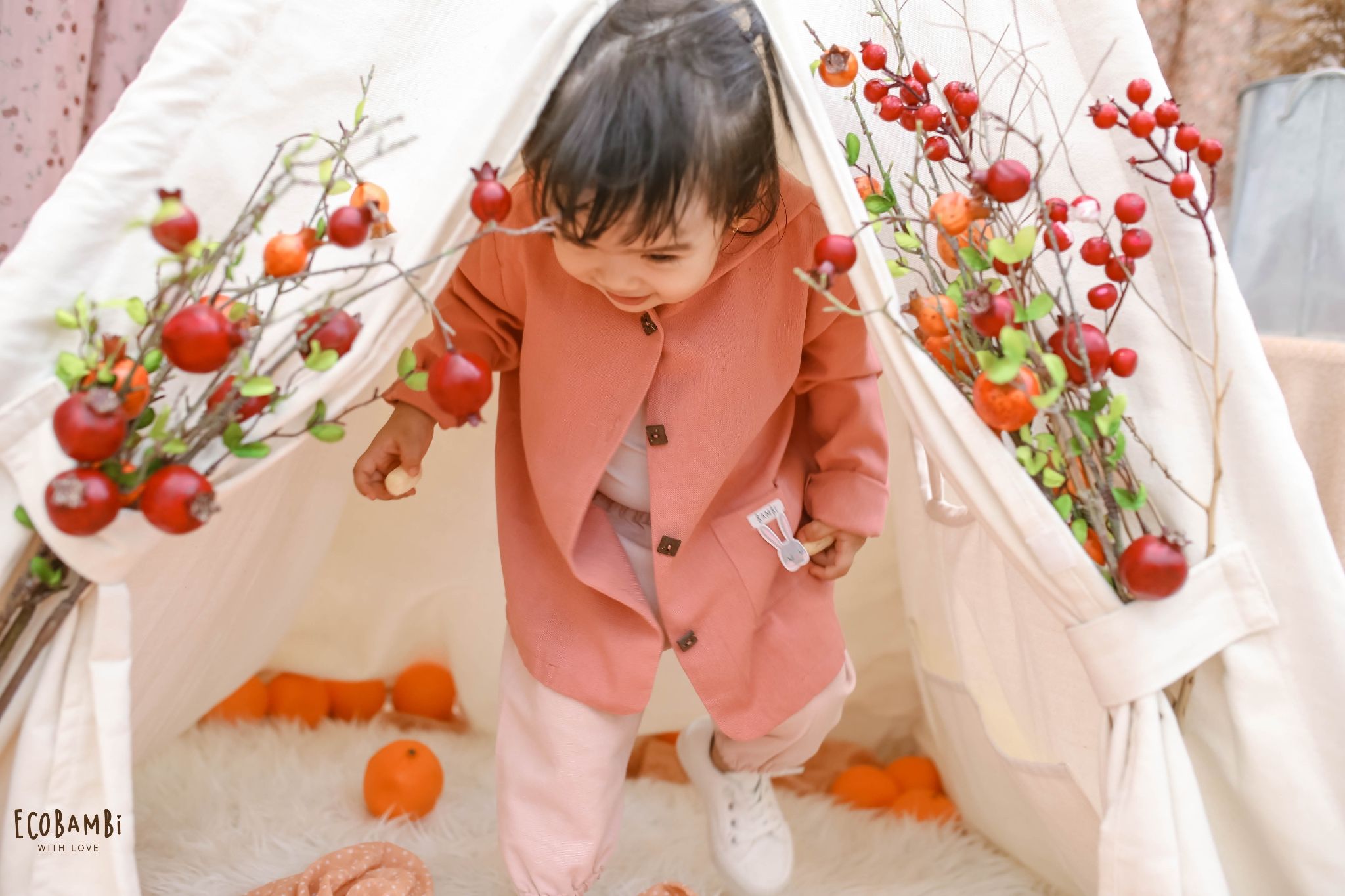 Áo khoác có nón linen unisex