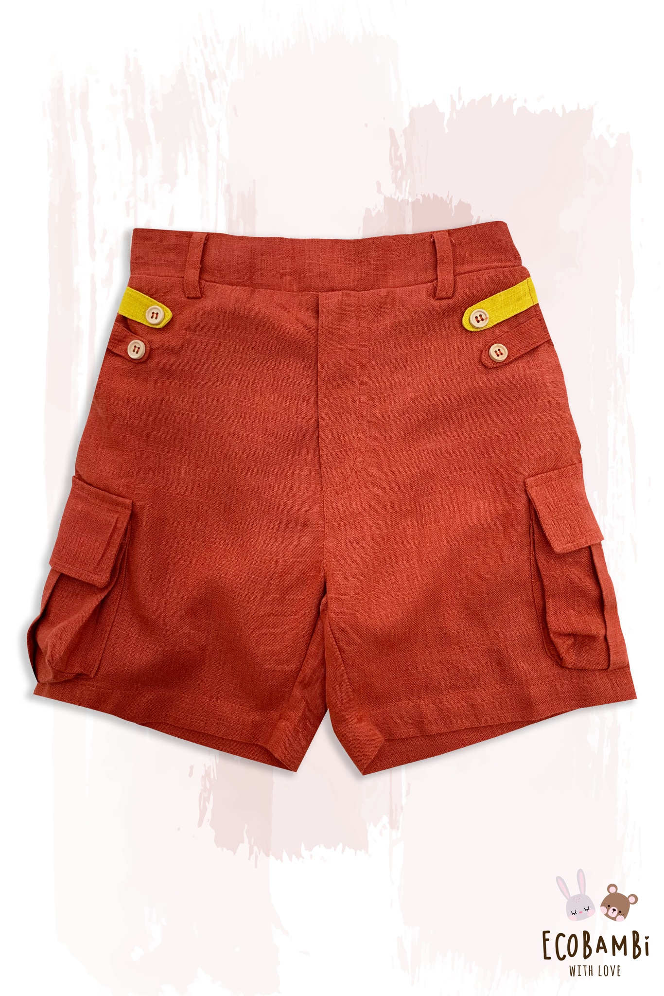Quần shorts linen bé trai