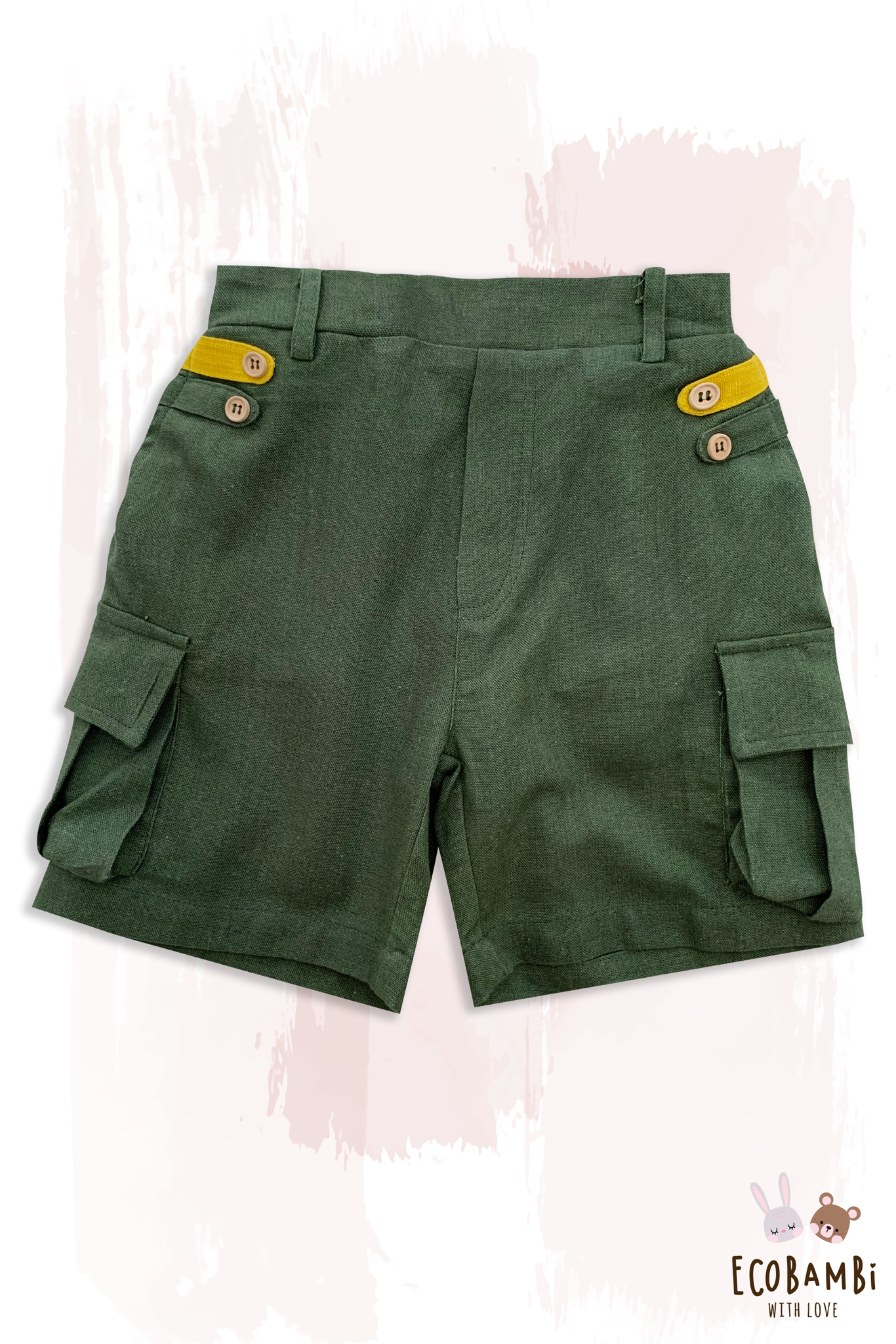 Quần shorts linen bé trai
