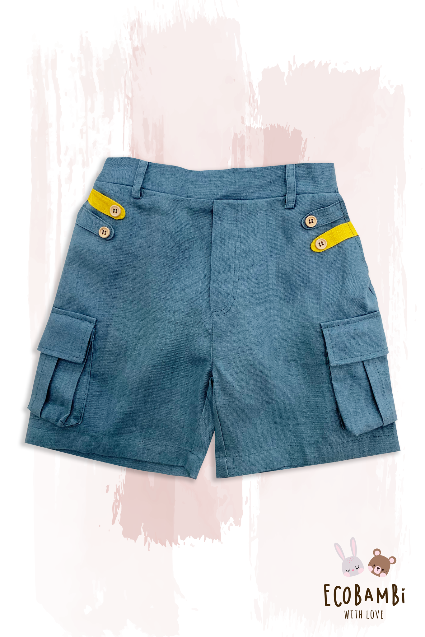 Quần shorts linen bé trai