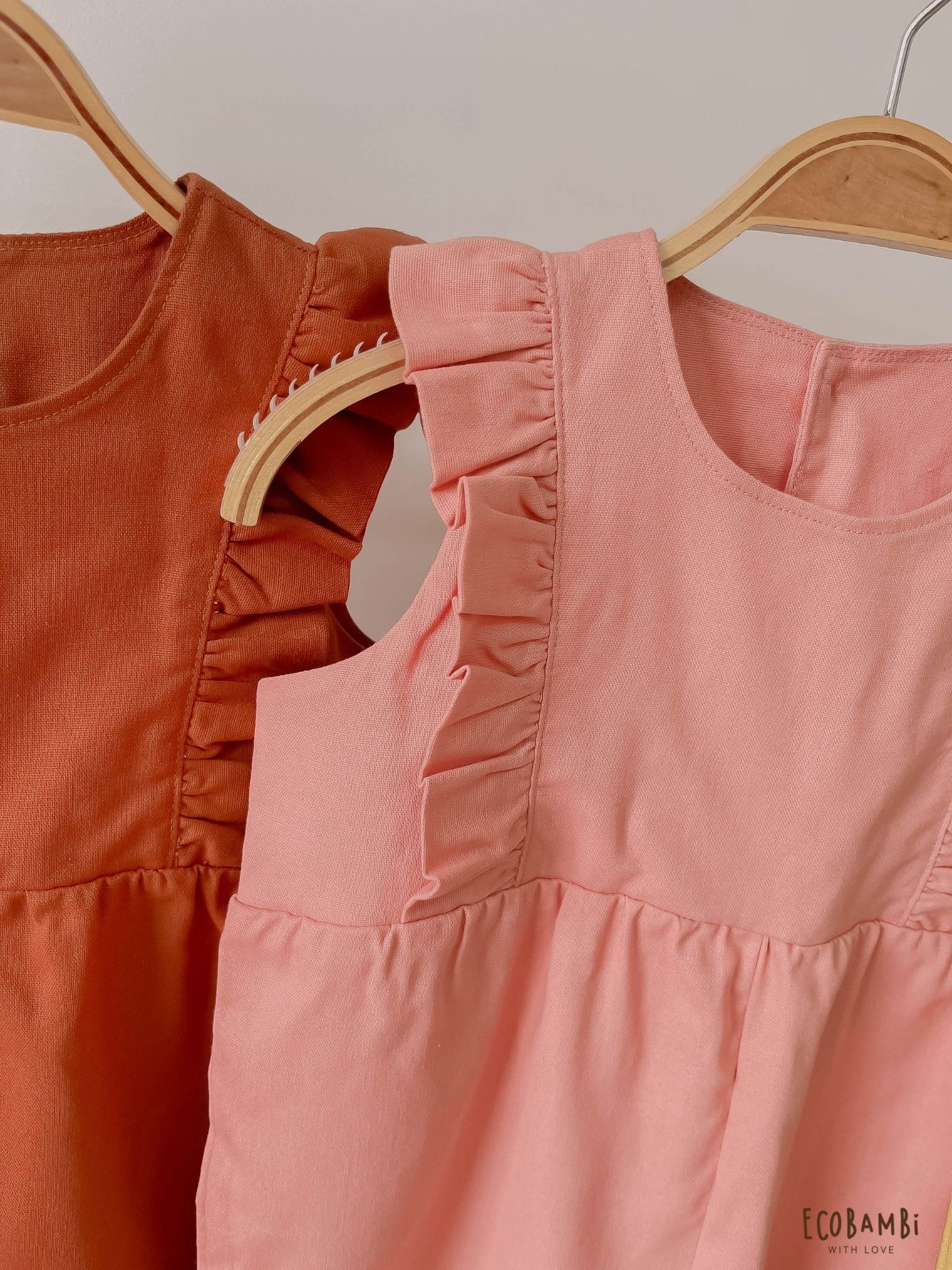 Jumpsuit linen bé gái