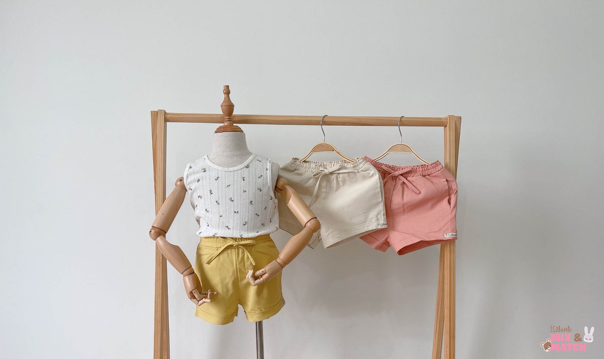 Quần short linen bé gái ECOBAMBI - 8935334000377