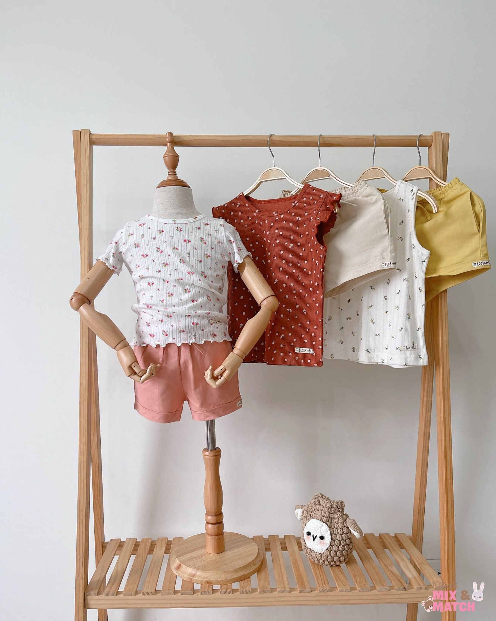 Quần short linen bé gái ECOBAMBI - 8935334000377