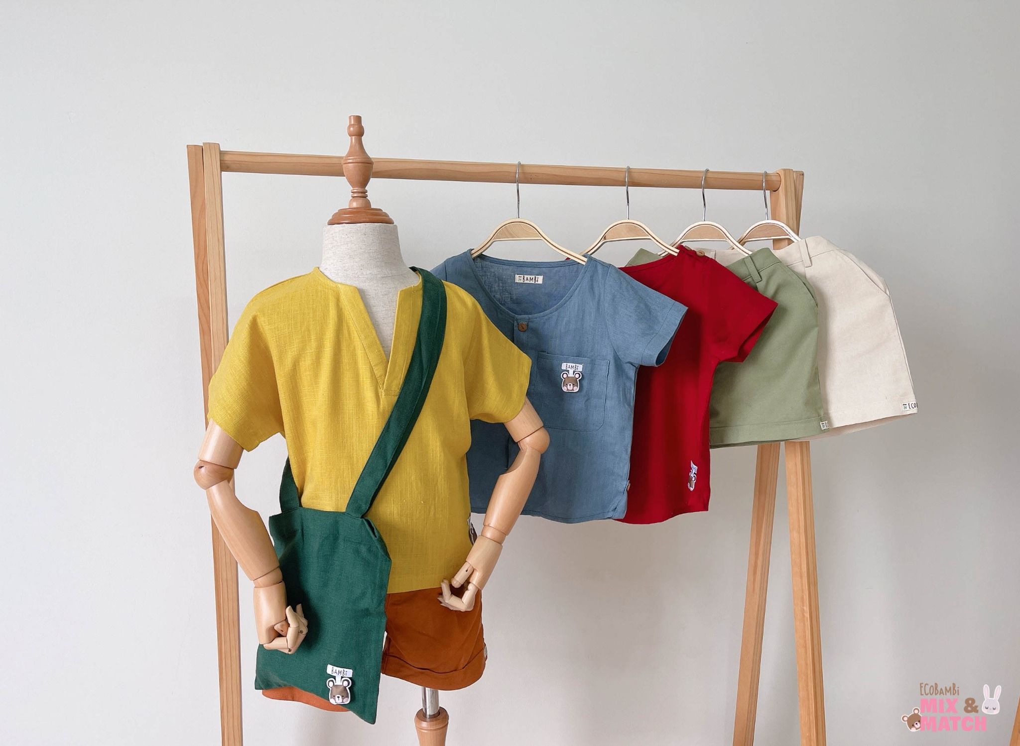 Quần short linen Unisex cho bé
