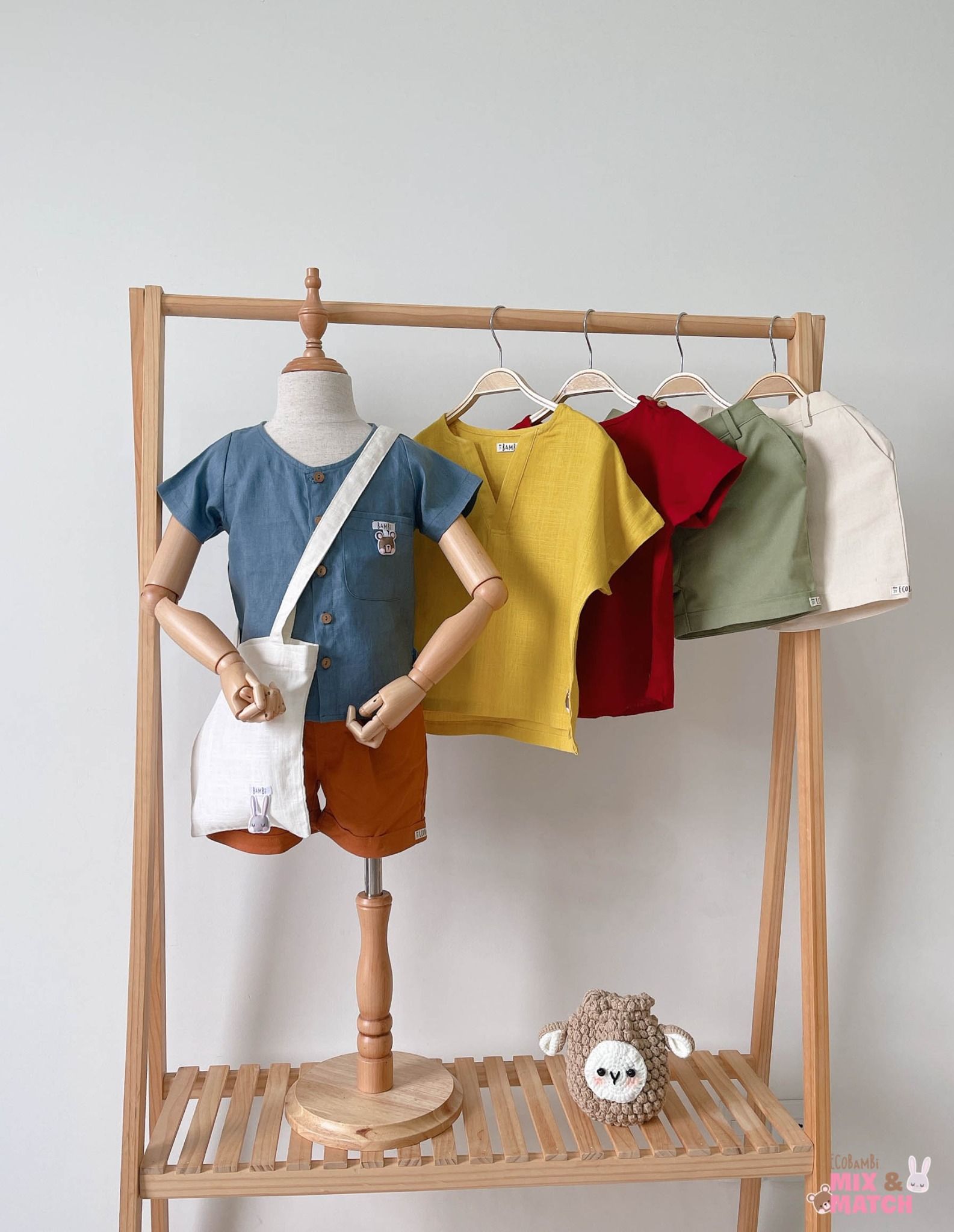 Quần short linen Unisex cho bé