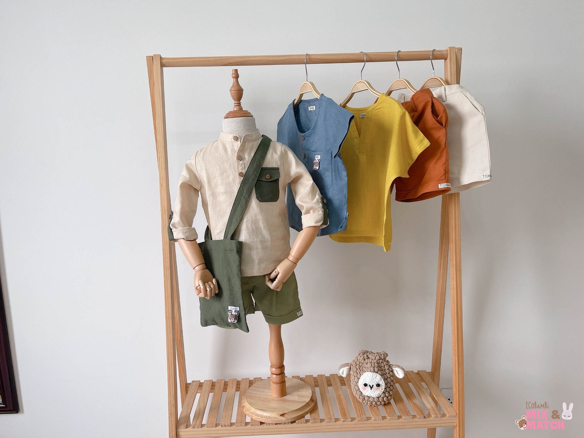 Quần short linen Unisex cho bé