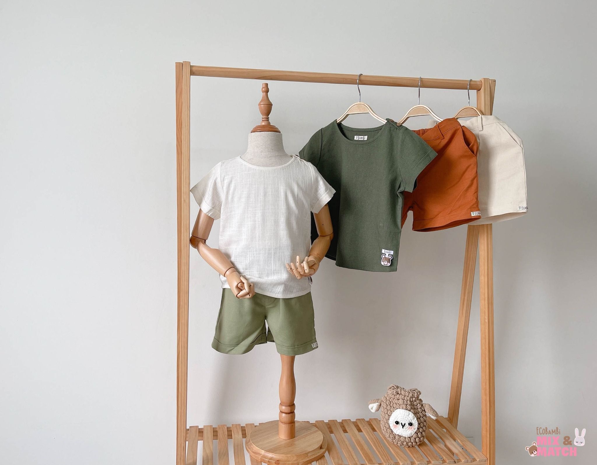 Quần short linen Unisex cho bé
