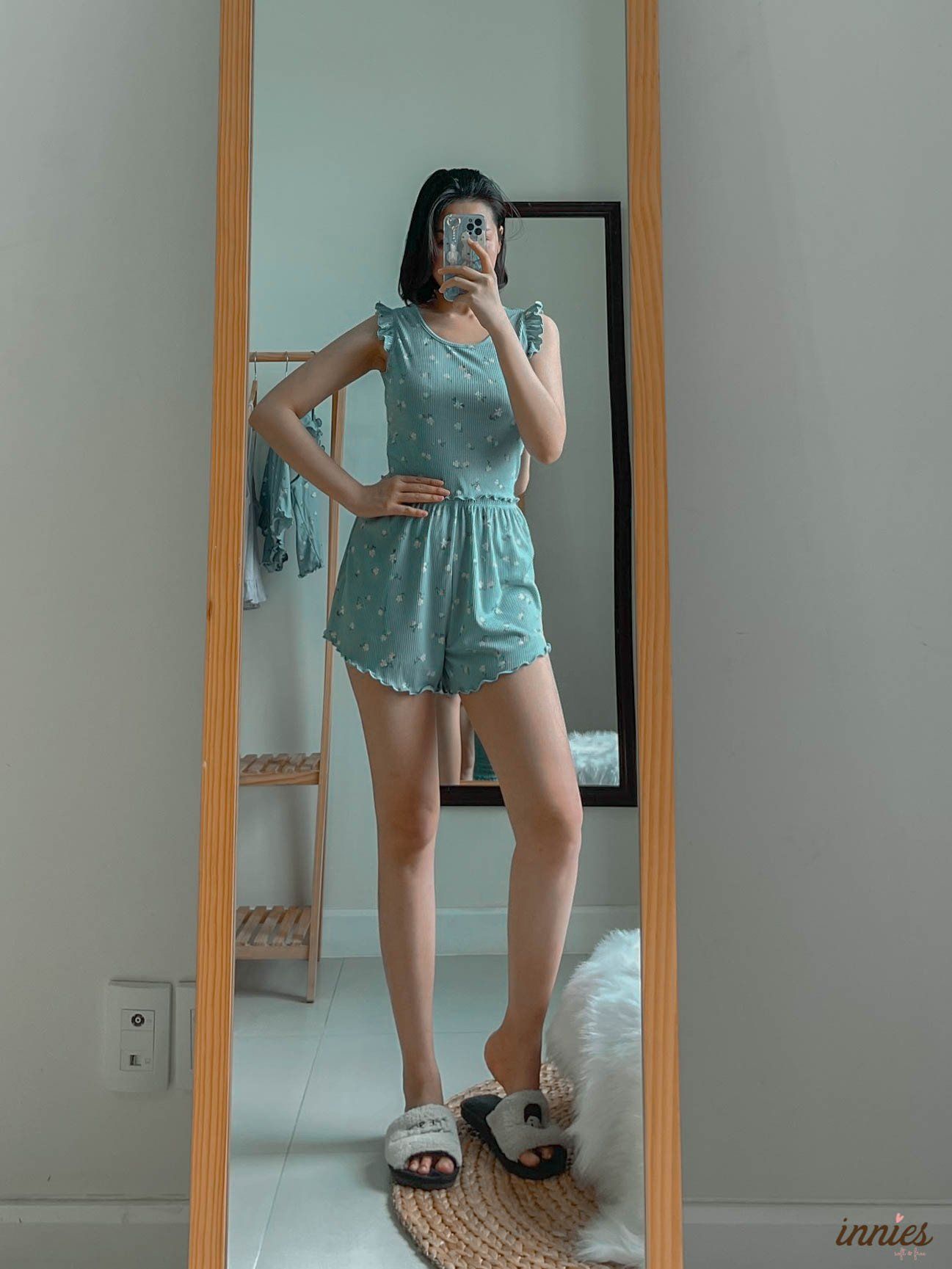 Bộ thun gân lạnh cotton TAY CÁNH TIÊN cho nữ