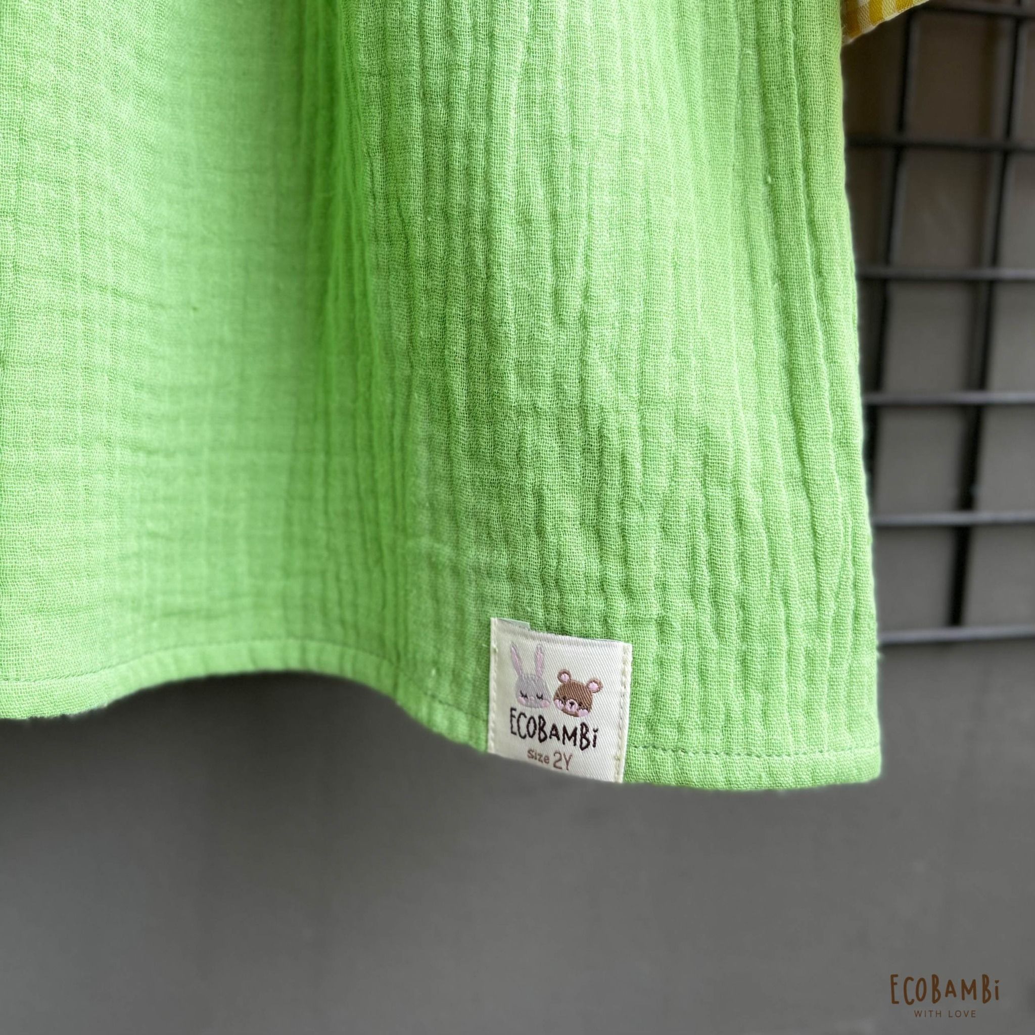 Đầm CÔNG CHÚA dáng xoè babydoll hai dây cotton muslin hoạ tiết dành cho bé gái - Ecobambi