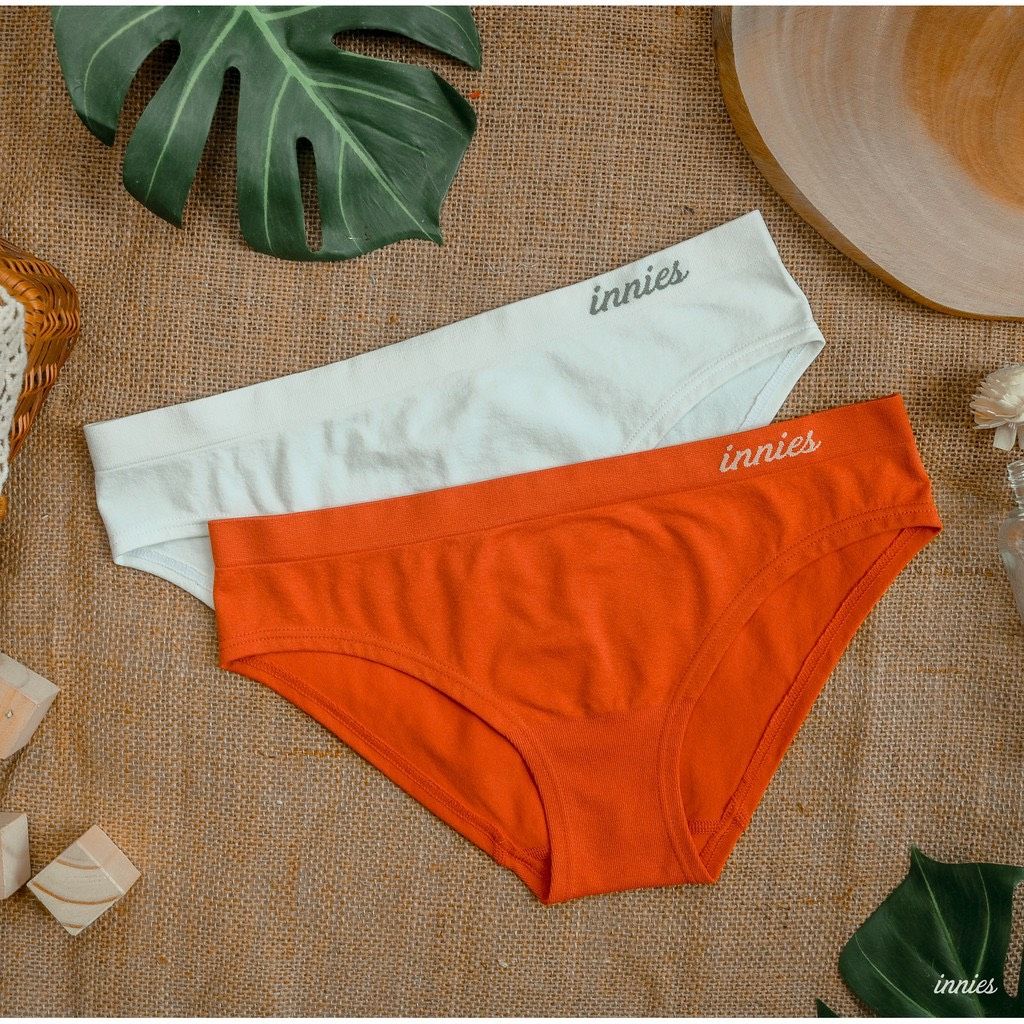Combo 2 quần lót nữ Innies (Trắng - Cam)