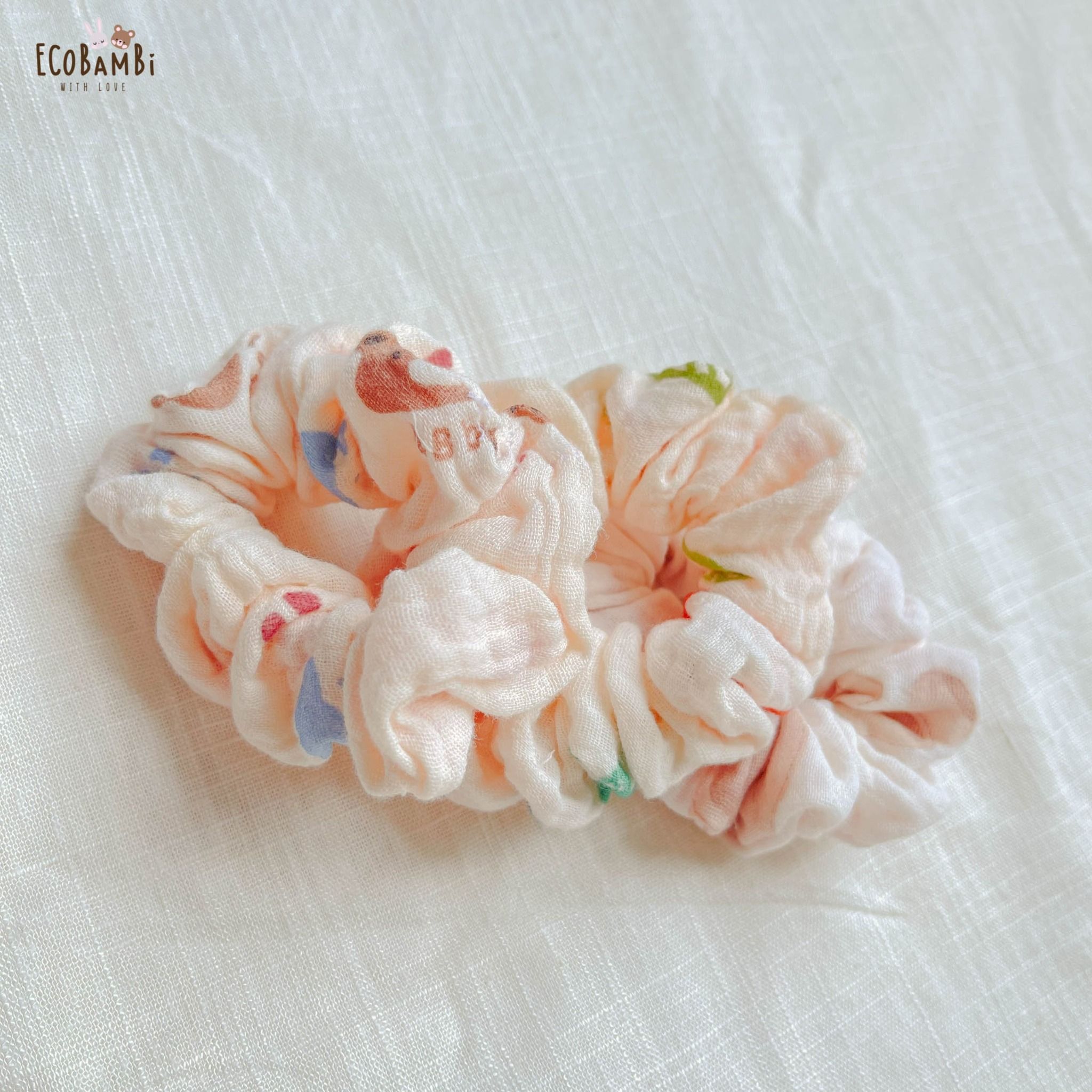 Scrunchies cotton in hoạ tiết - bản nhỏ