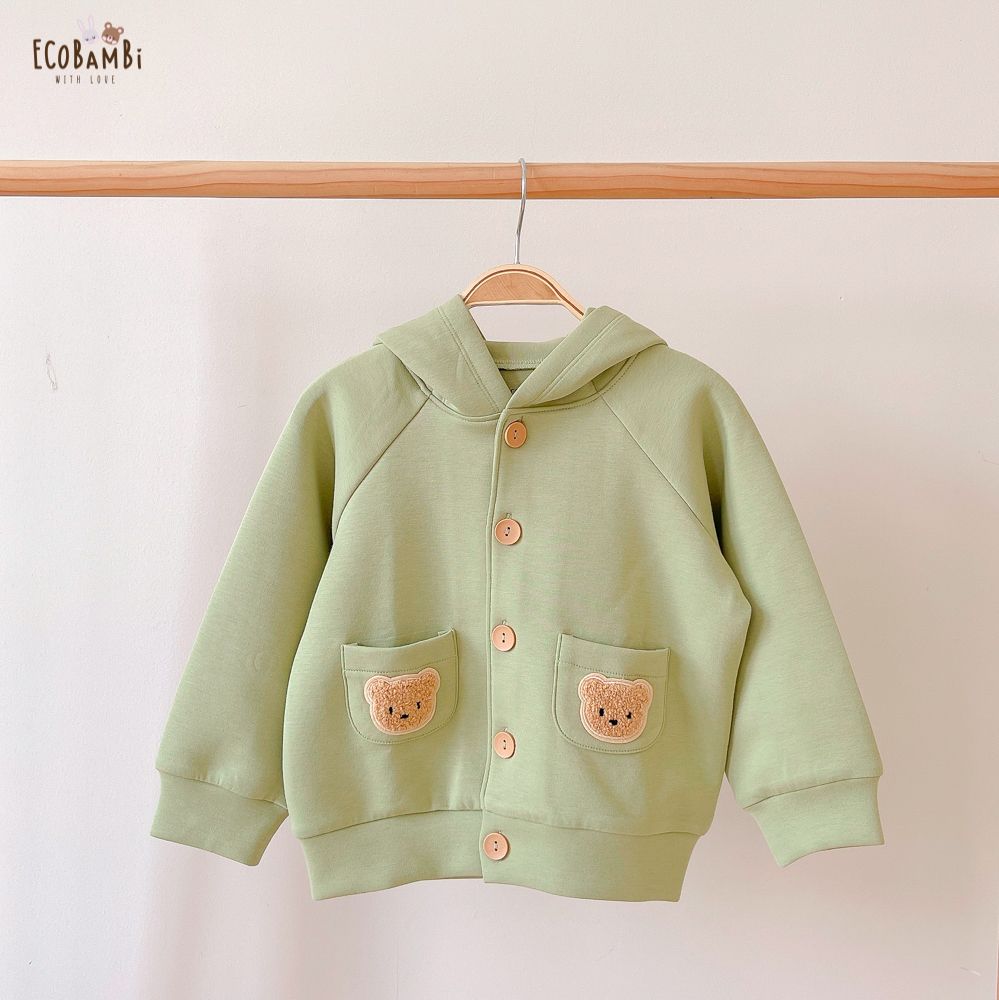 Áo khoác Unisex có nón chất vải thun dày dặn cho bé yêu BB-23AK011 - ECOBAMBI - 8935334001060
