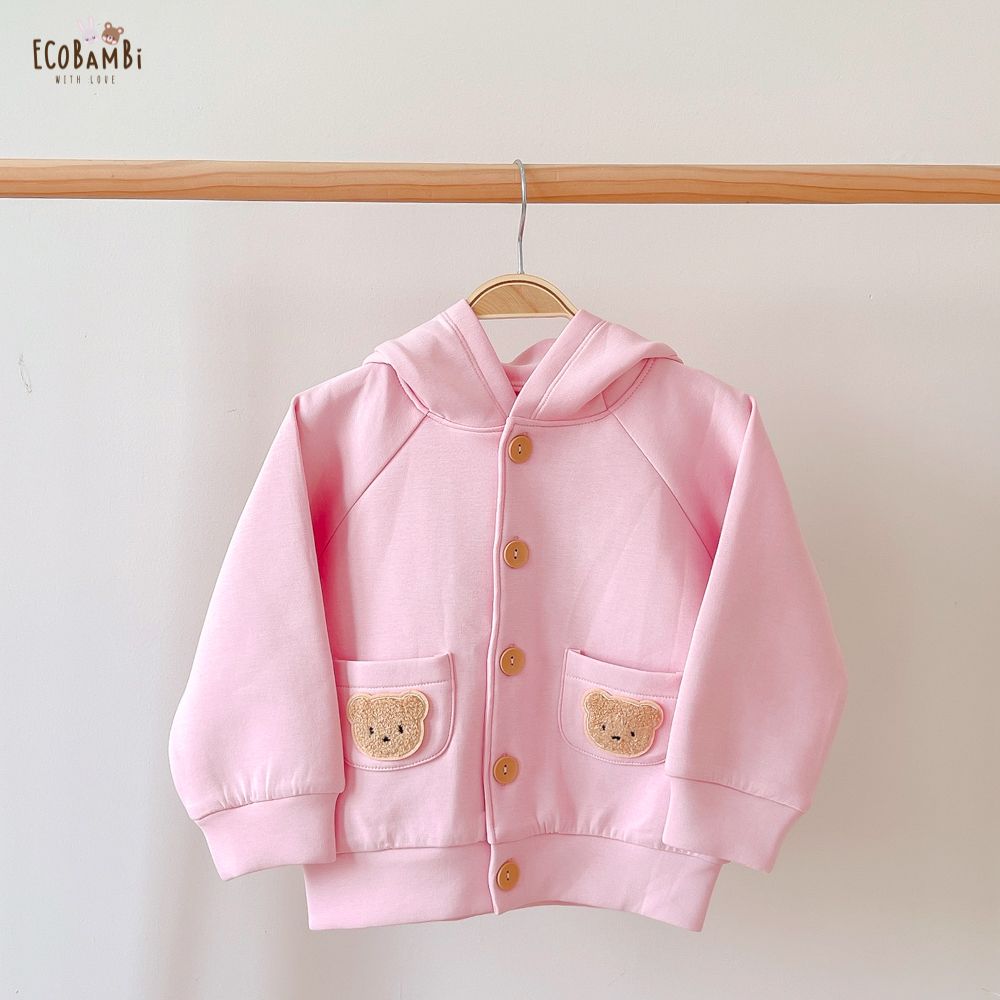 Áo khoác Unisex có nón chất vải thun dày dặn cho bé yêu BB-23AK011 - ECOBAMBI - 8935334001060