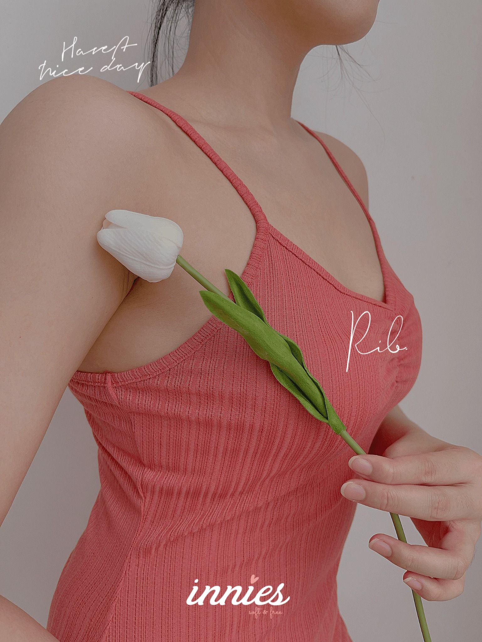 Đầm nữ 2 dây nhún ngực chất vải thun gân cotton co giãn và đàn hồi tốt - Innies - IN-23DAMNU005 - 8935334000773