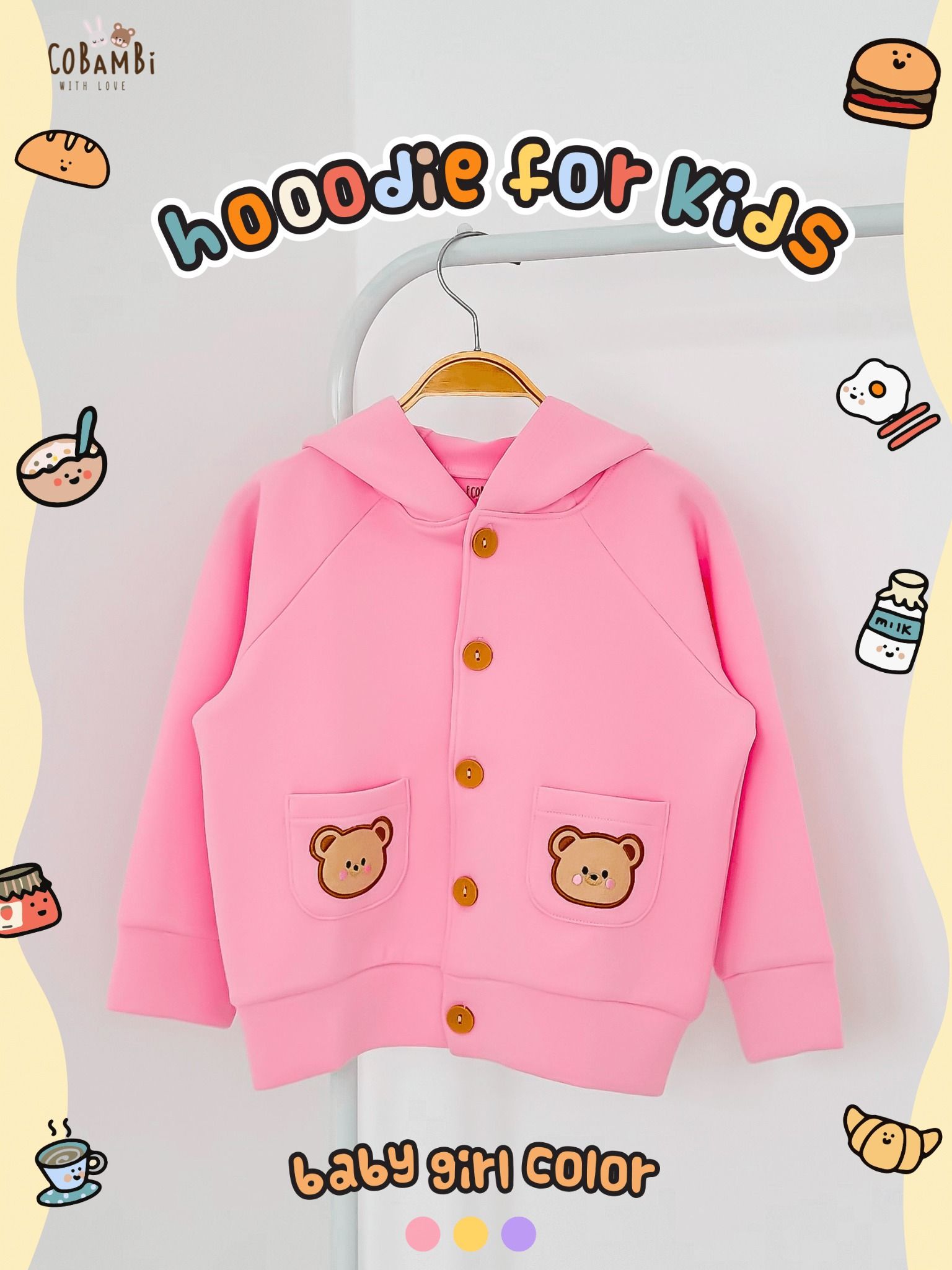 Áo khoác Unisex có nón chất vải thun dày dặn cho bé yêu BB-23AK011 - ECOBAMBI - 8935334001060