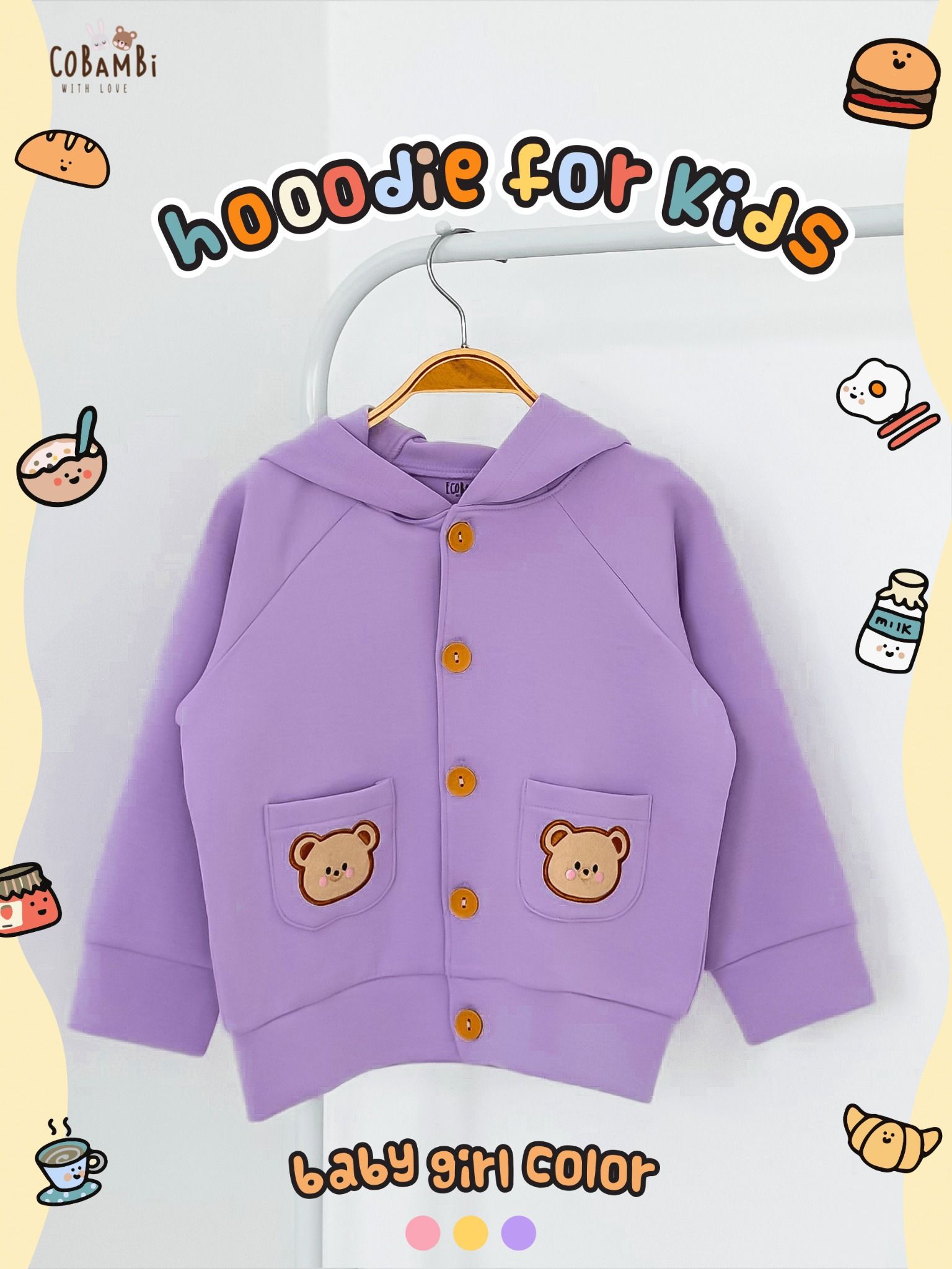 Áo khoác Unisex có nón chất vải thun dày dặn cho bé yêu BB-23AK011 - ECOBAMBI - 8935334001060
