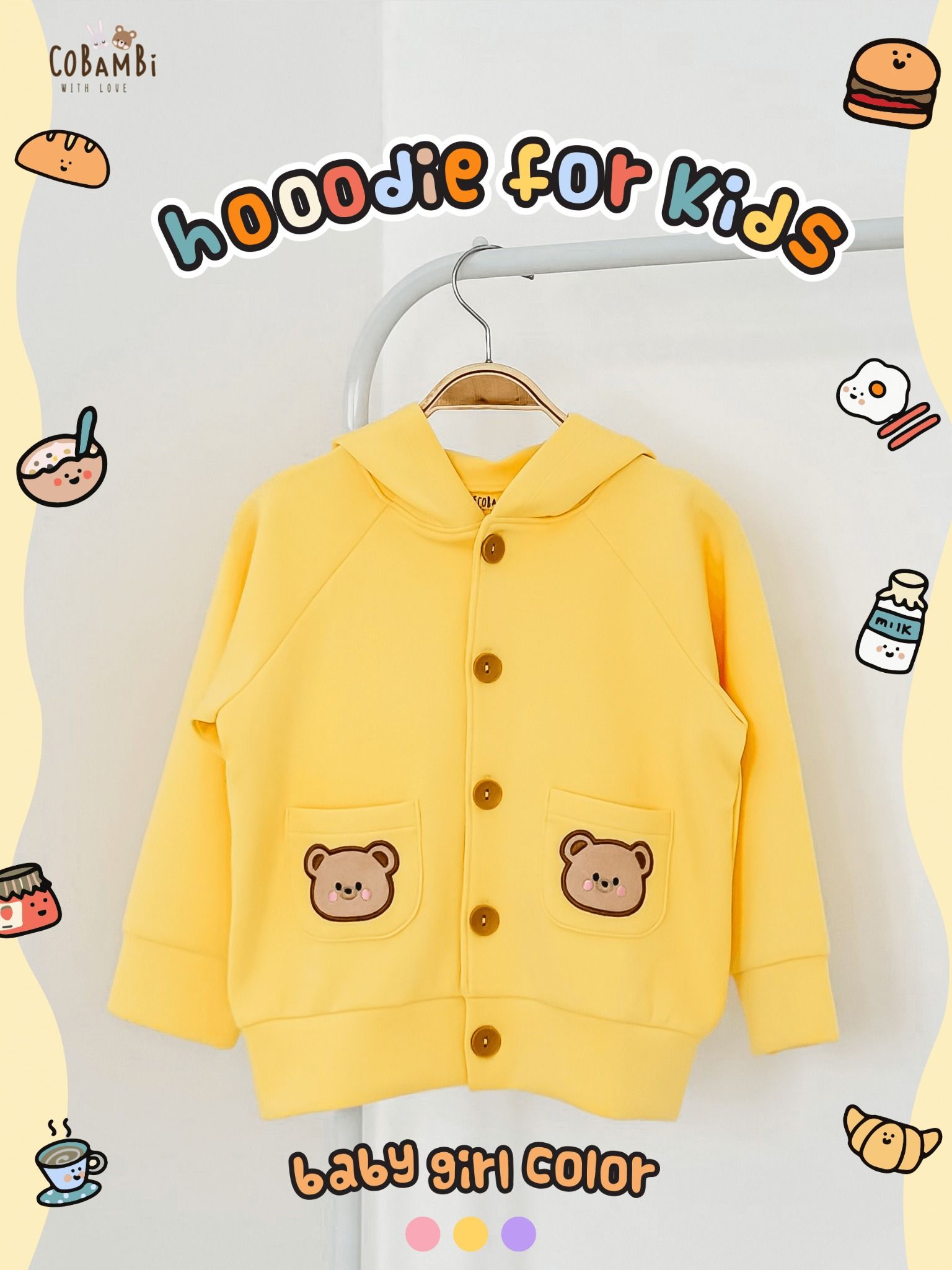 Áo khoác Unisex có nón chất vải thun dày dặn cho bé yêu BB-23AK011 - ECOBAMBI - 8935334001060