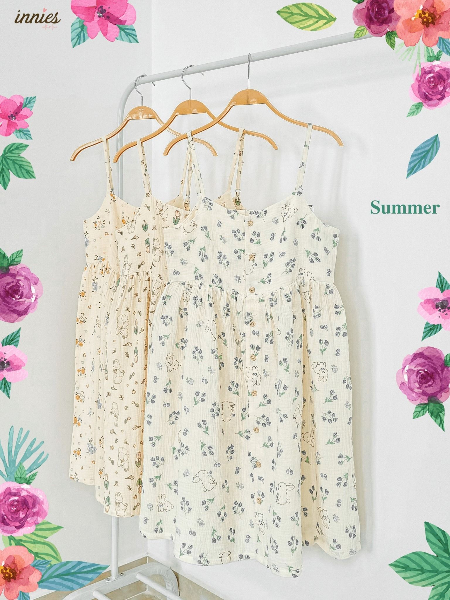 Đầm muslin 2 dây Nữ Innies IN-23DAMNU002 - 8935334000919