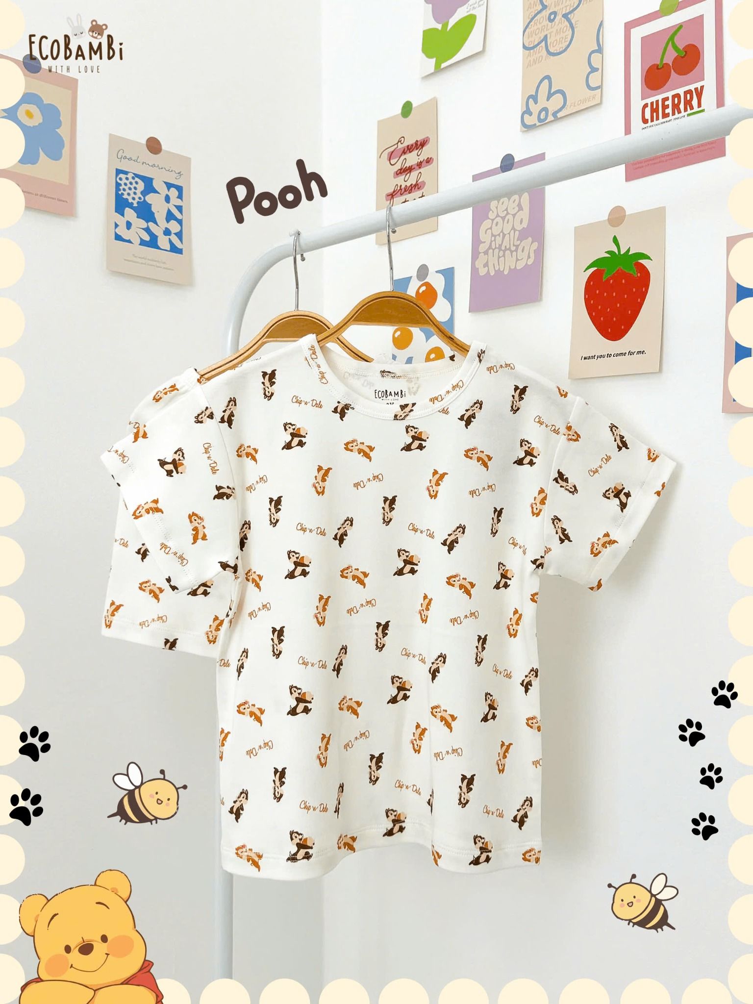 Bộ thun tay ngắn - quần lỡ in họa tiết bé trai ECOBAMBI - BB-24BOBT004 - Restock