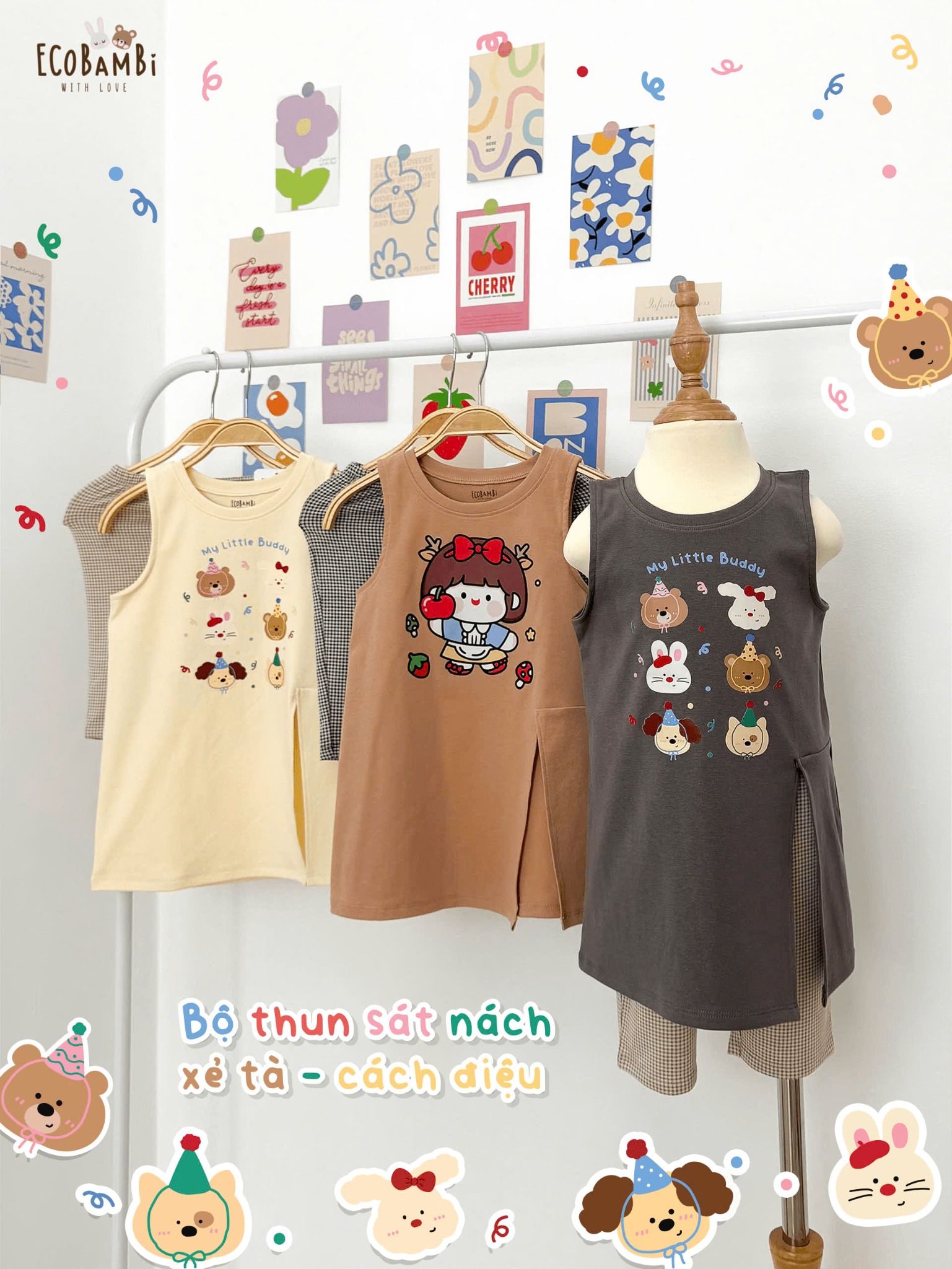 Bộ áo thun vạt chéo - quần biker bé gái - BB-24BOBG034 - 8935334001770